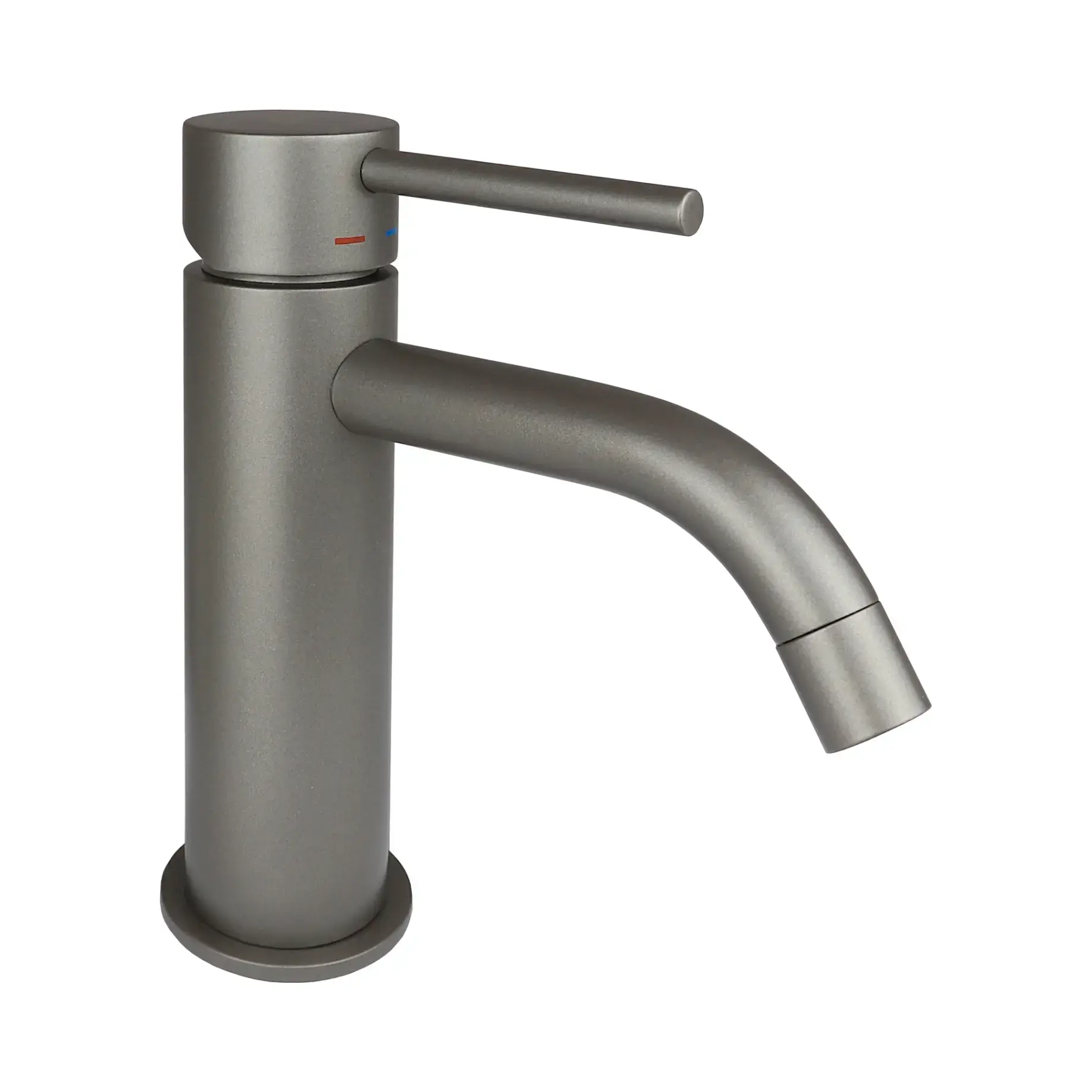 Змішувач для раковини Light Paffoni LIG071MG Mercury Grey — вид на білому тлі