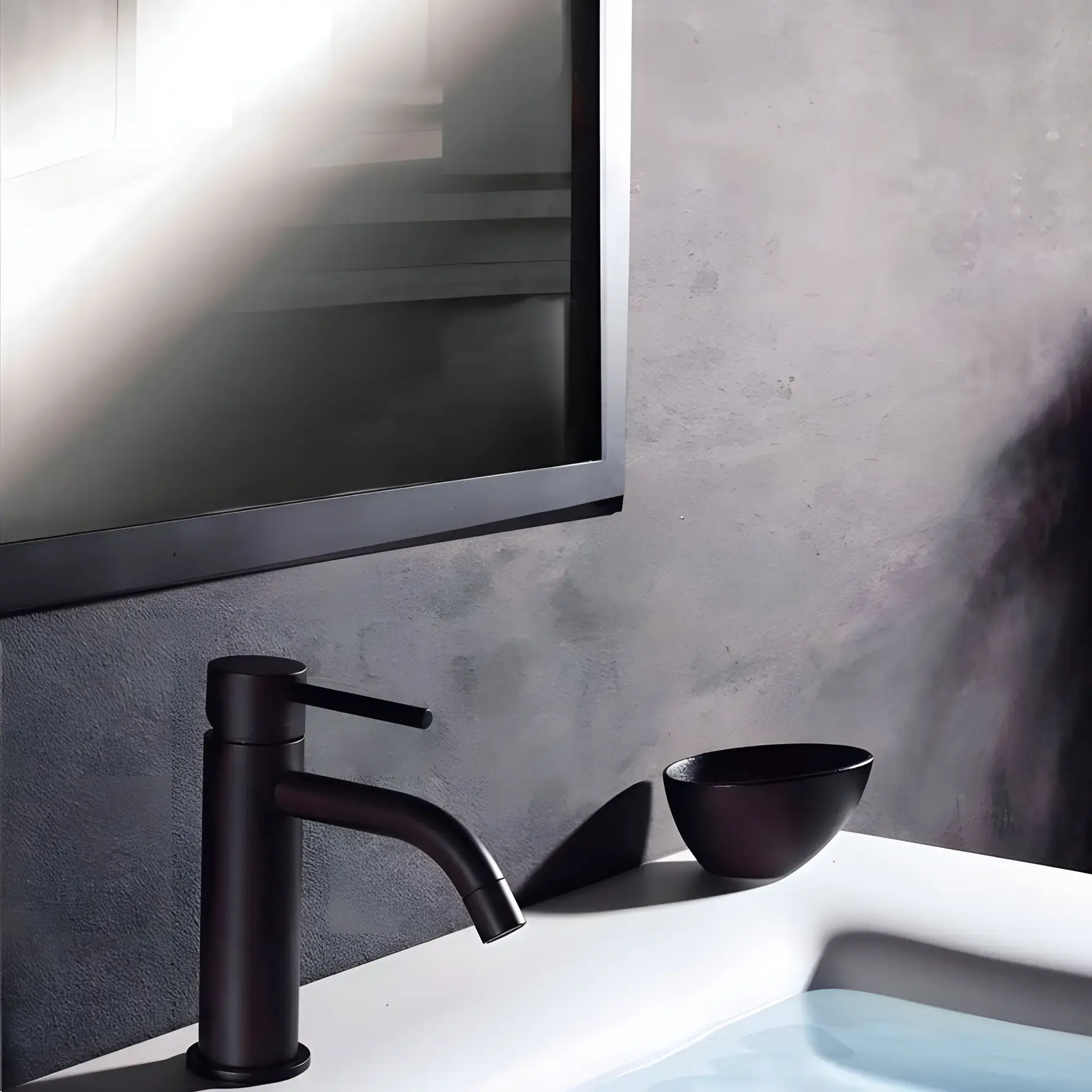 Змішувач для раковини  Light без донного клапана Paffoni LIG071NO Matt Black — вид всередину