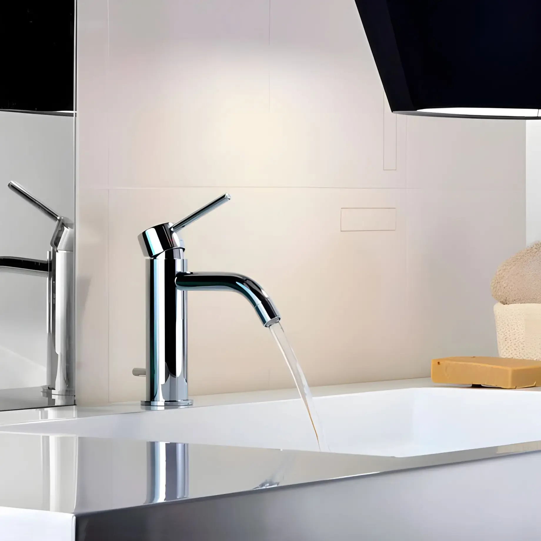 Змішувач для раковини  Light з донним клапаном Paffoni LIG075CR Chrome — бічний ракурс