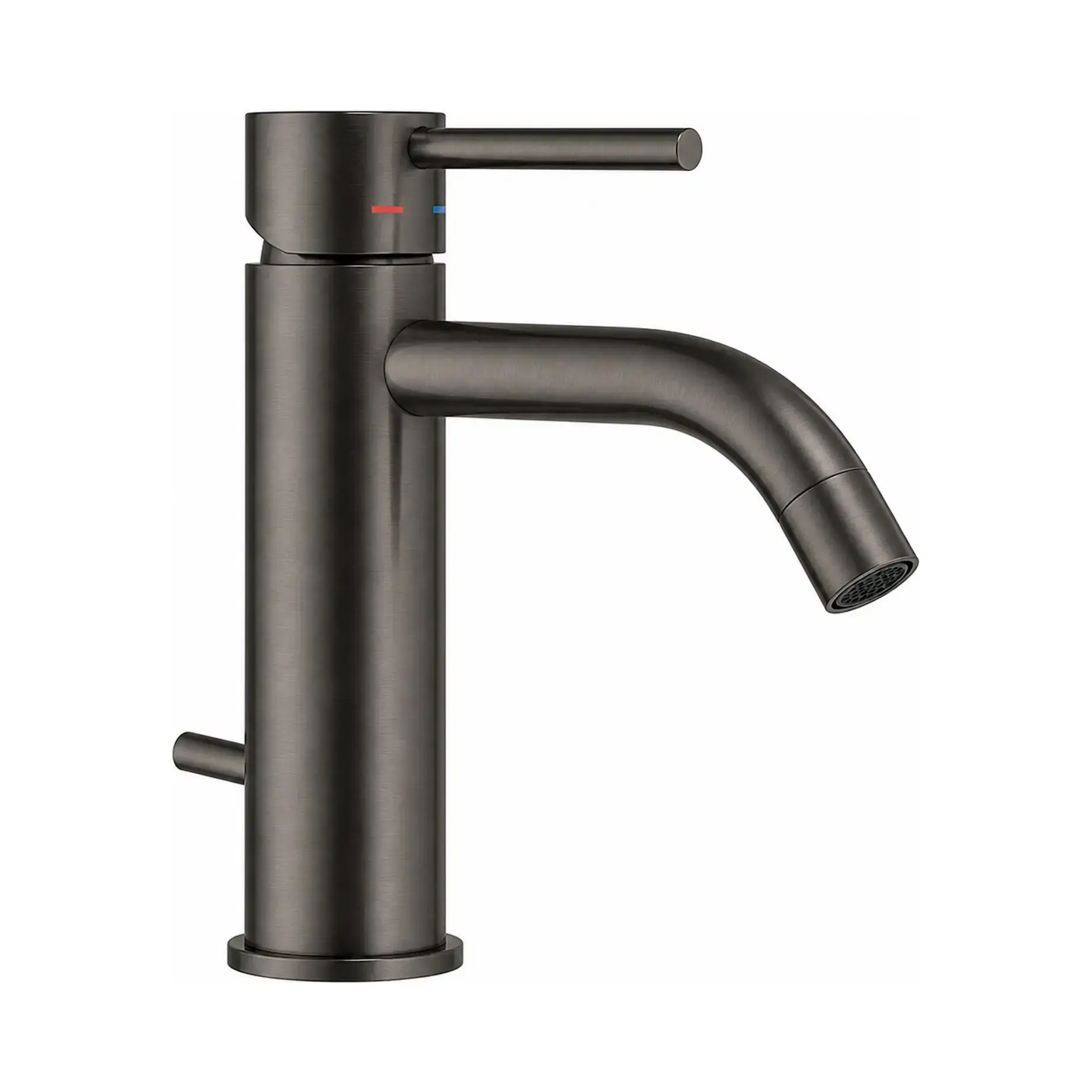 Змішувач для раковини  Light з донним клапаном Paffoni LIG075NKNSP Brushed Black Nickel — вид на білому тлі