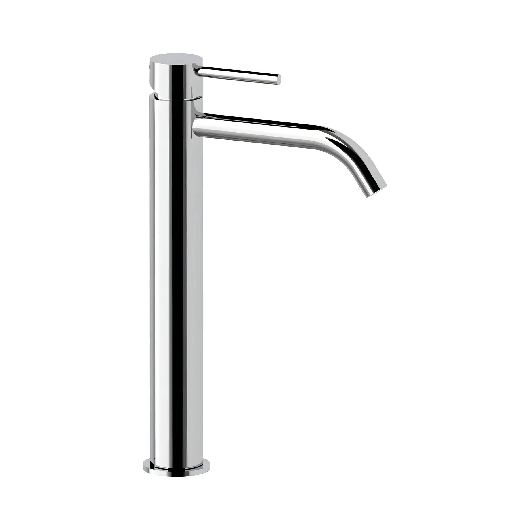 Змішувач для раковини високий  Light з донним клапаном Clic-Clac Paffoni LIG081KCR Chrome — вид на білому тлі