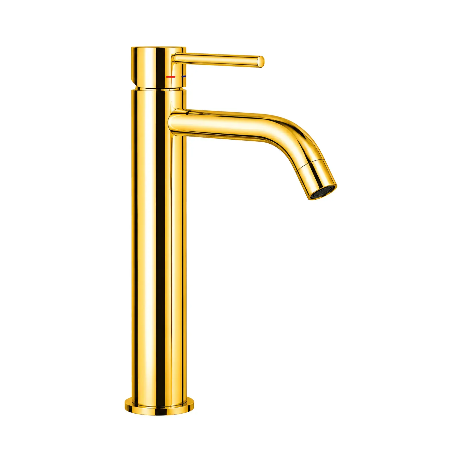 Змішувач для раковини Light Paffoni LIG081KHG Honey gold — вид на білому тлі