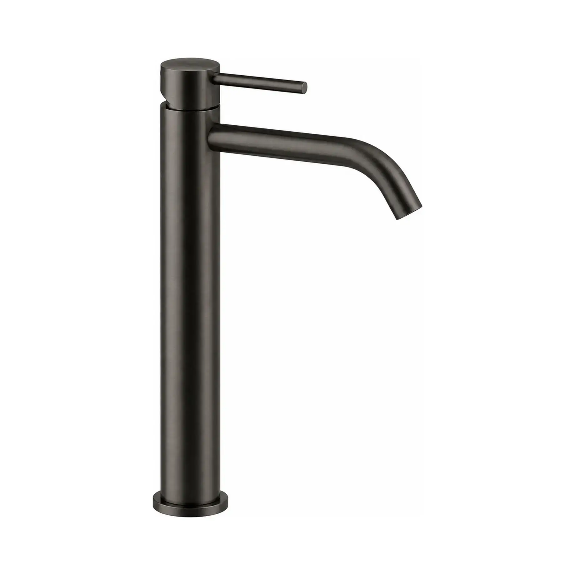Змішувач для раковини високий  Light з донним клапаном Clic-Clac Paffoni LIG081KNKNSP Brushed Black Nickel — вид на білому тлі