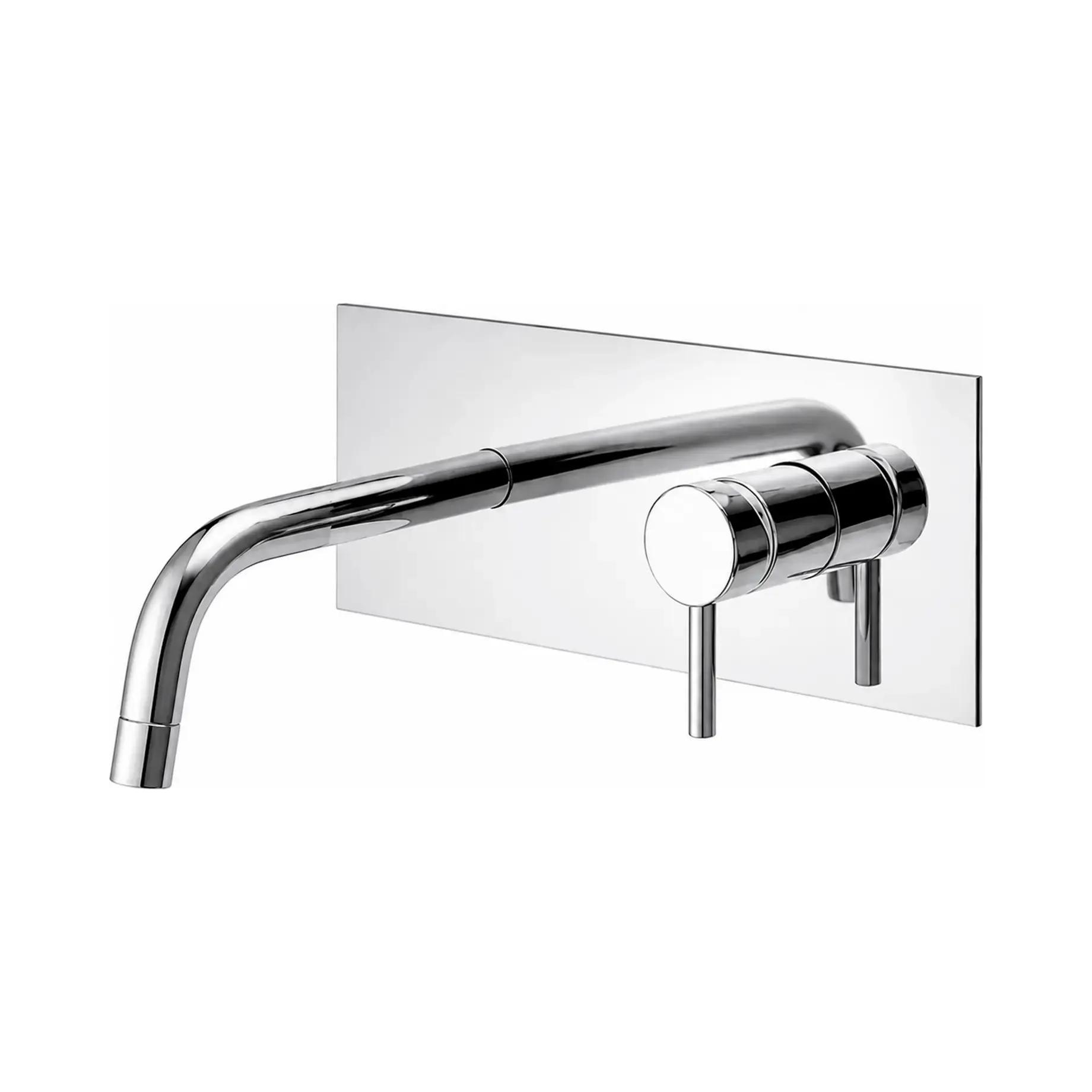 Змішувач для раковини настінний  Light вилив 123 мм Paffoni LIG104CR70 Chrome — вид на білому тлі