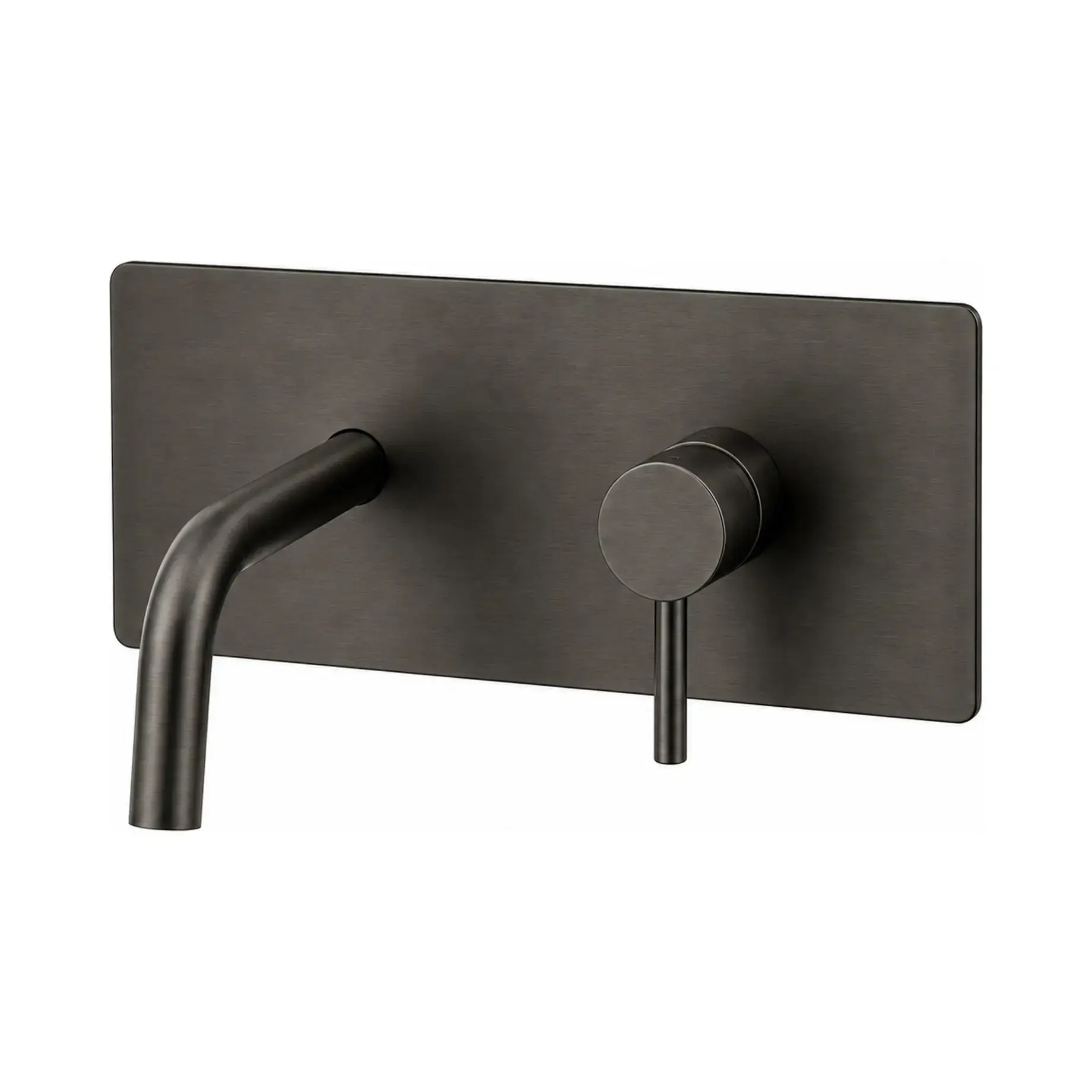 Змішувач для раковини настінний  Light вилив 123 мм Paffoni LIG104NKNSP70 Brushed Black Nickel — вид на білому тлі