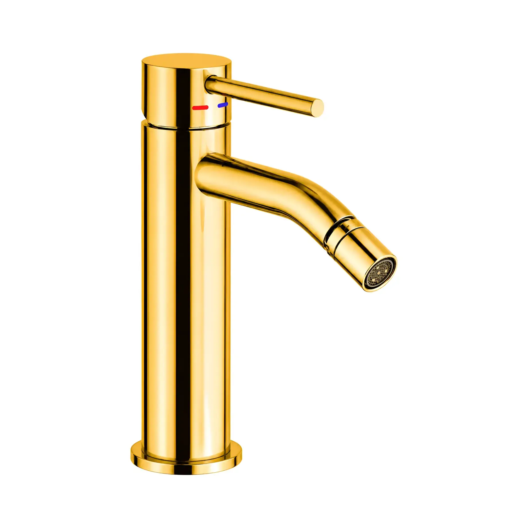 Змішувач для біде Light Paffoni LIG131KHG Honey gold — вид на білому тлі