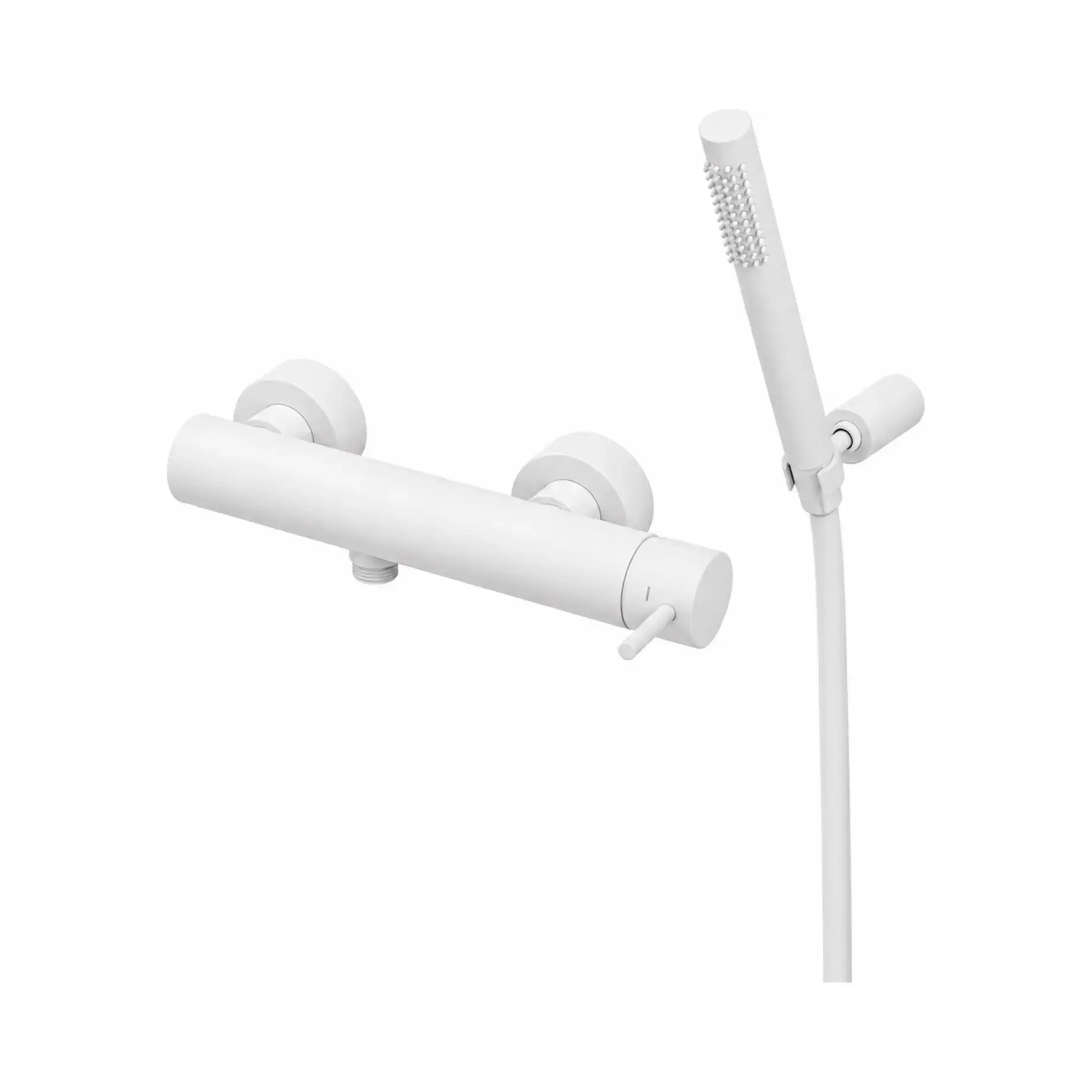 Змішувач для душу  Light з регульованим душовим гарнітуром Paffoni LIG168DBO Matt White — вид на білому тлі