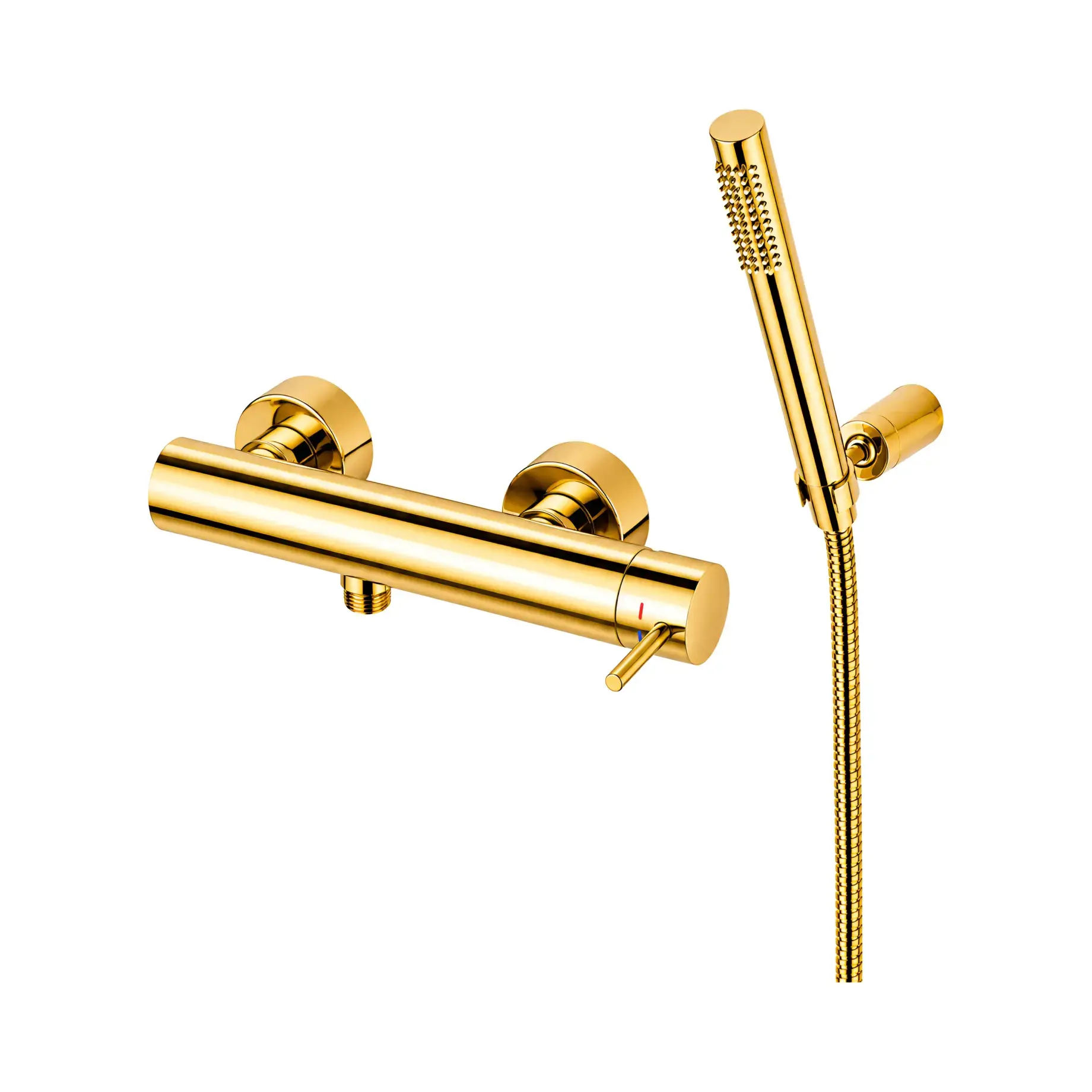Змішувач для душу Light Paffoni LIG168DHG Honey gold — вид на білому тлі