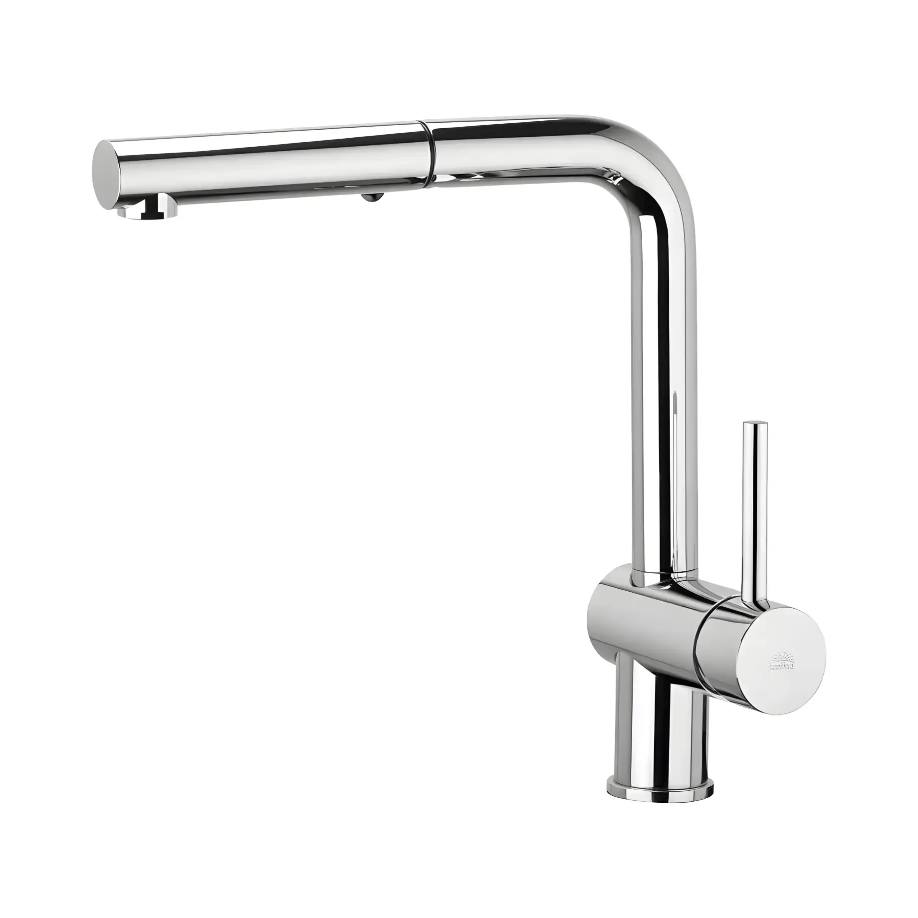Змішувач для кухні з витяжним виливом  Light Paffoni LIG285CR-MET Chrome — вид на білому тлі