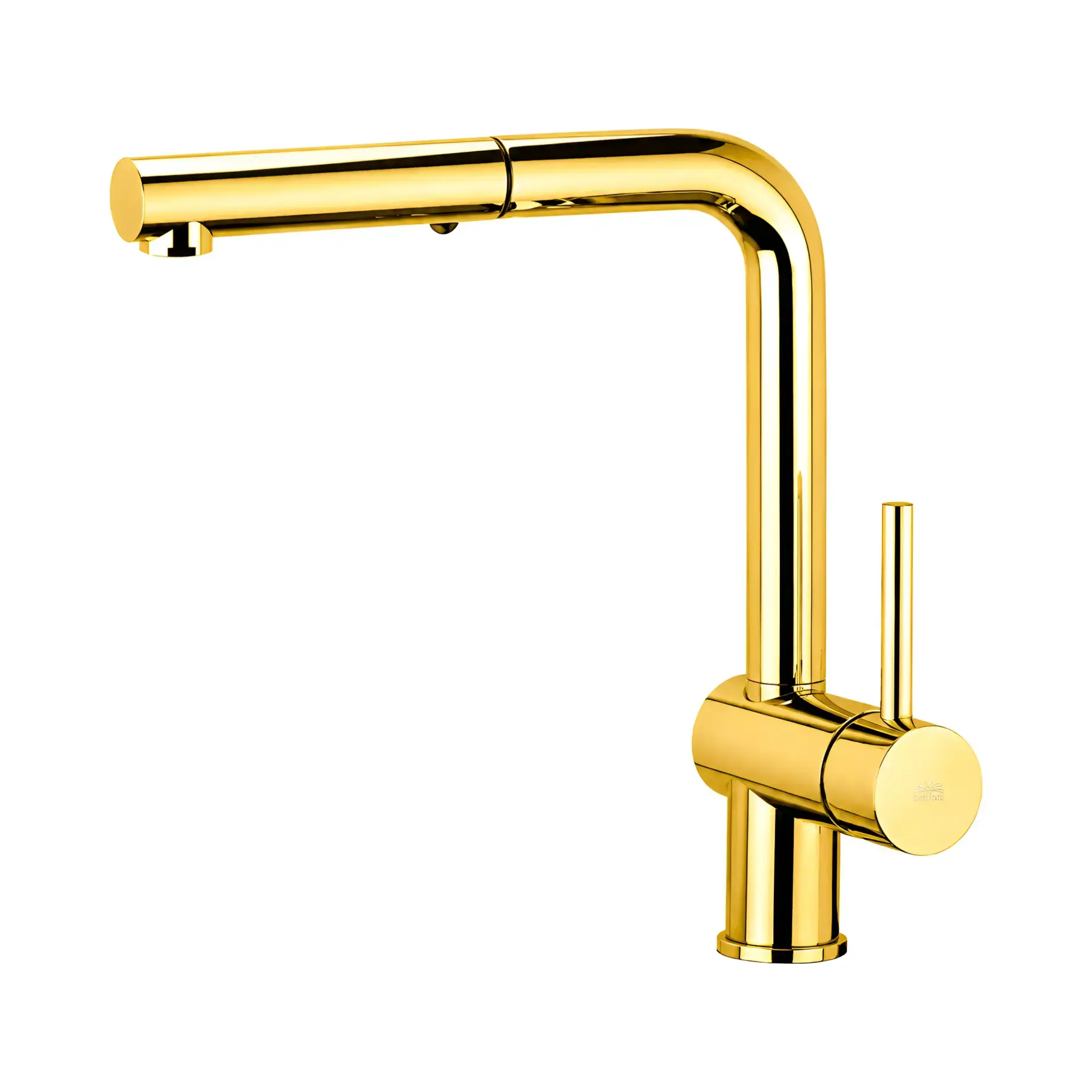 Змішувач для кухні Light Paffoni LIG285HG-MET Honey gold — вид на білому тлі