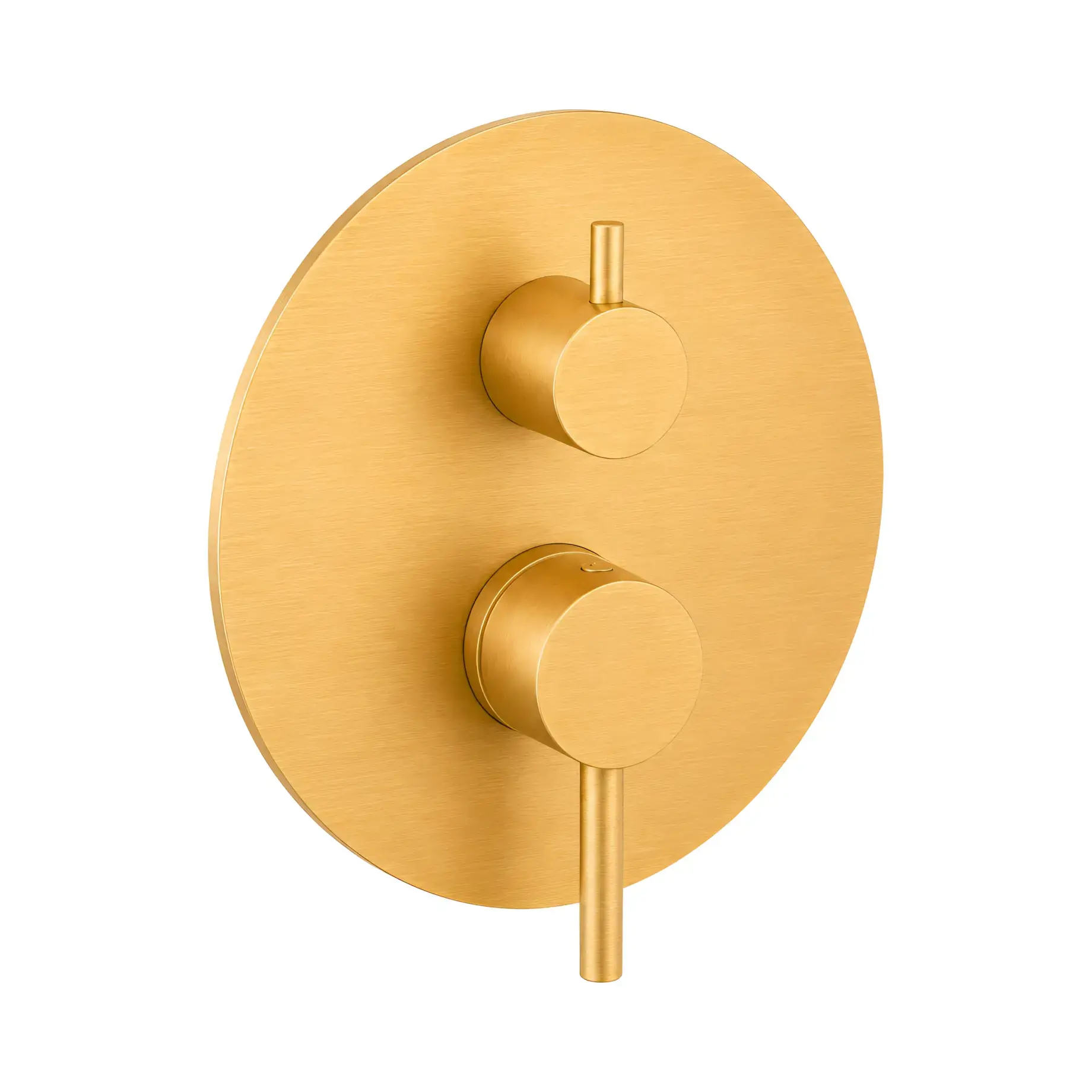 Змішувач для душу Light Paffoni LIGBOX019HGSP Brushed honey gold — вид на білому тлі