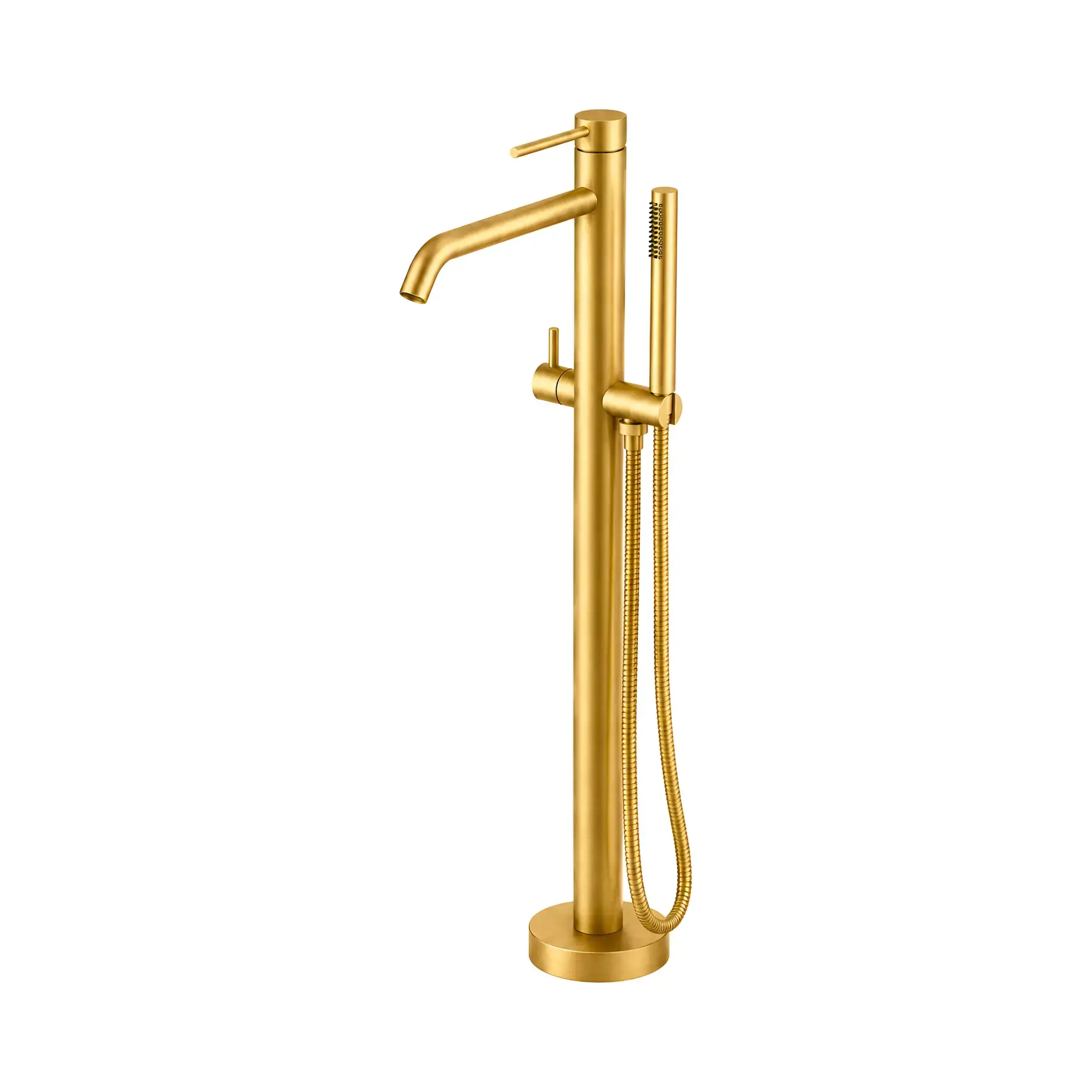 Змішувач для ванни Light Paffoni LIGBOX032HG Honey gold — вид на білому тлі