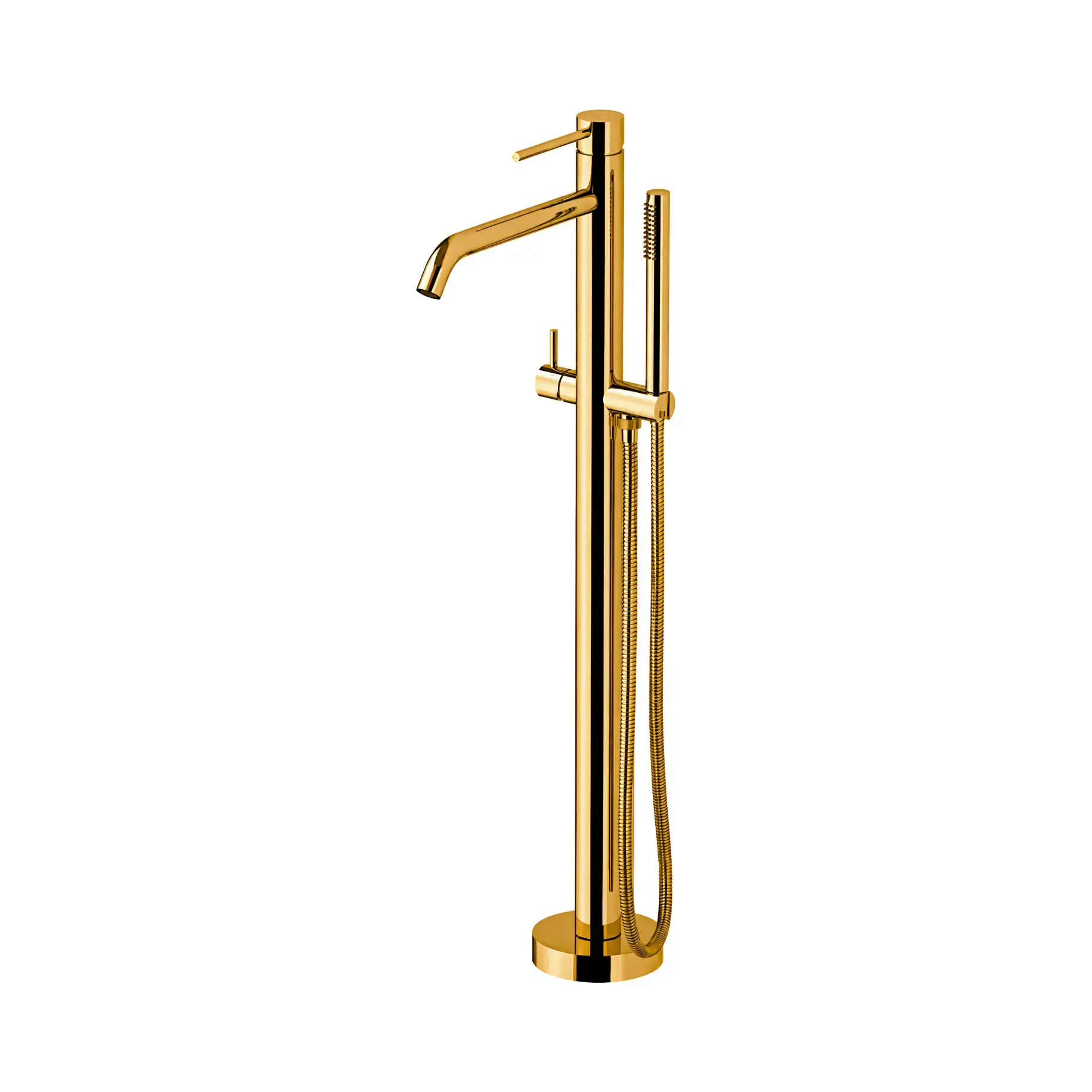 Змішувач для ванни Light Paffoni LIGBOX032HGSP Brushed honey gold — вид на білому тлі