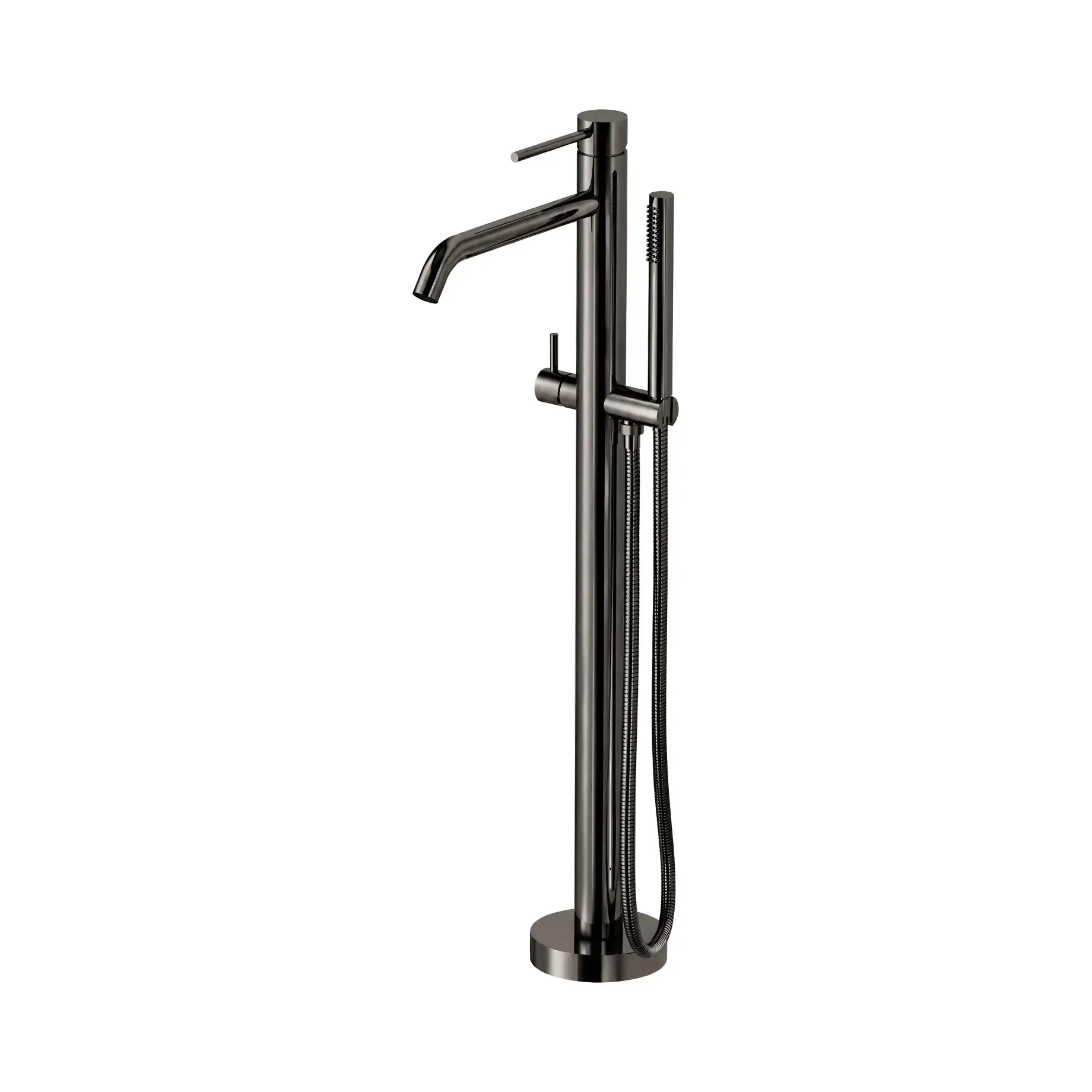 Змішувач для ванни Light Paffoni LIGBOX032NKN Black Nickel — вид на білому тлі