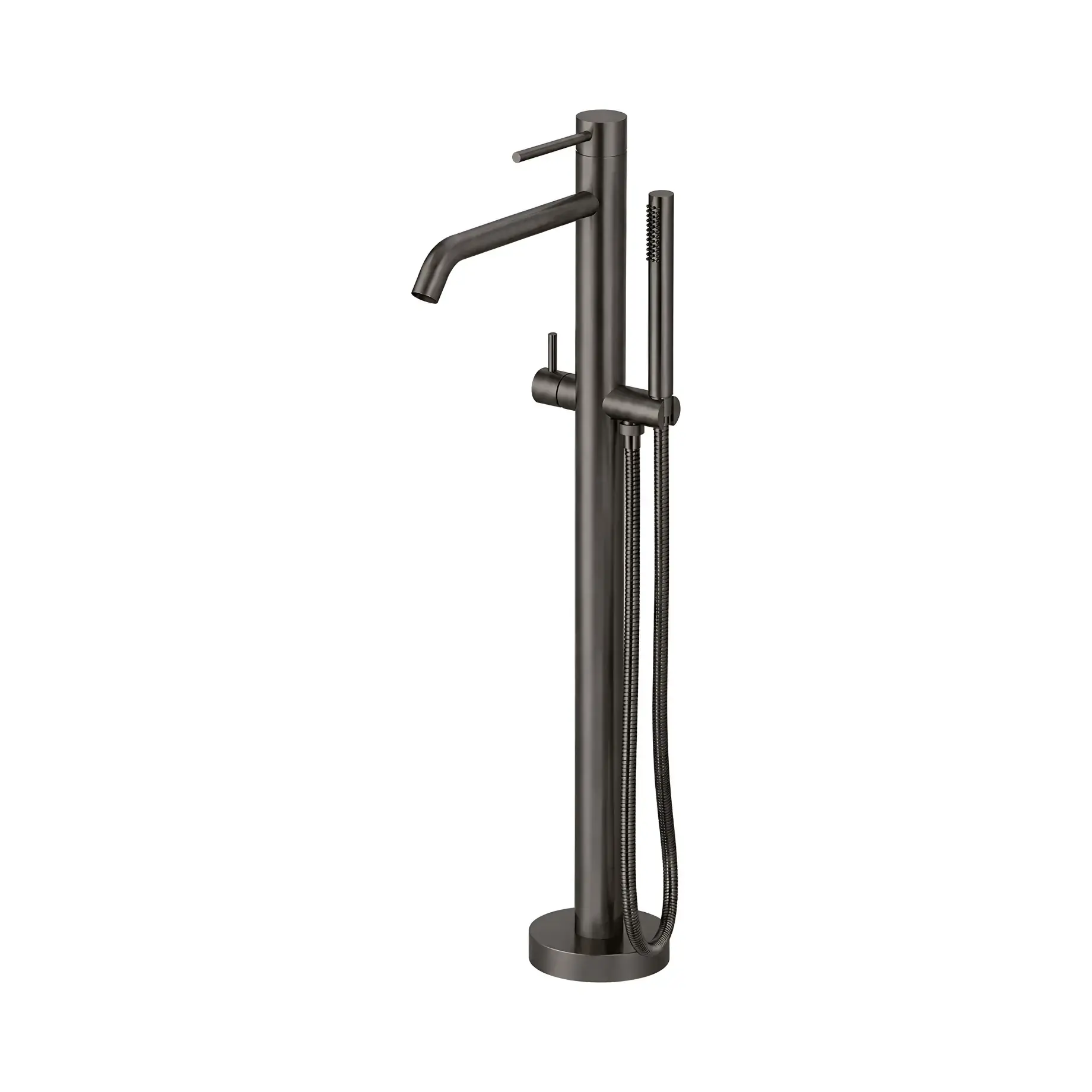 Змішувач для ванни Light Paffoni LIGBOX032NKNSP Brushed Black Nickel — вид на білому тлі