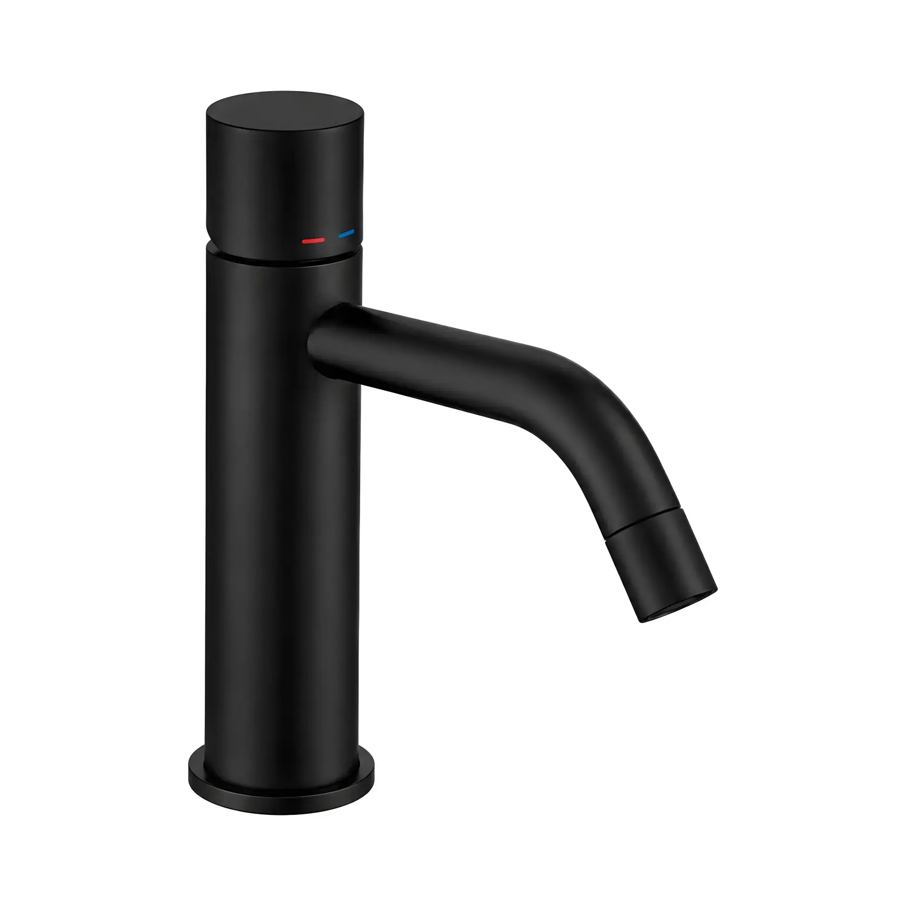 Змішувач для раковини  Light без донного клапана Paffoni LIGX071NO Matt Black — вид на білому тлі