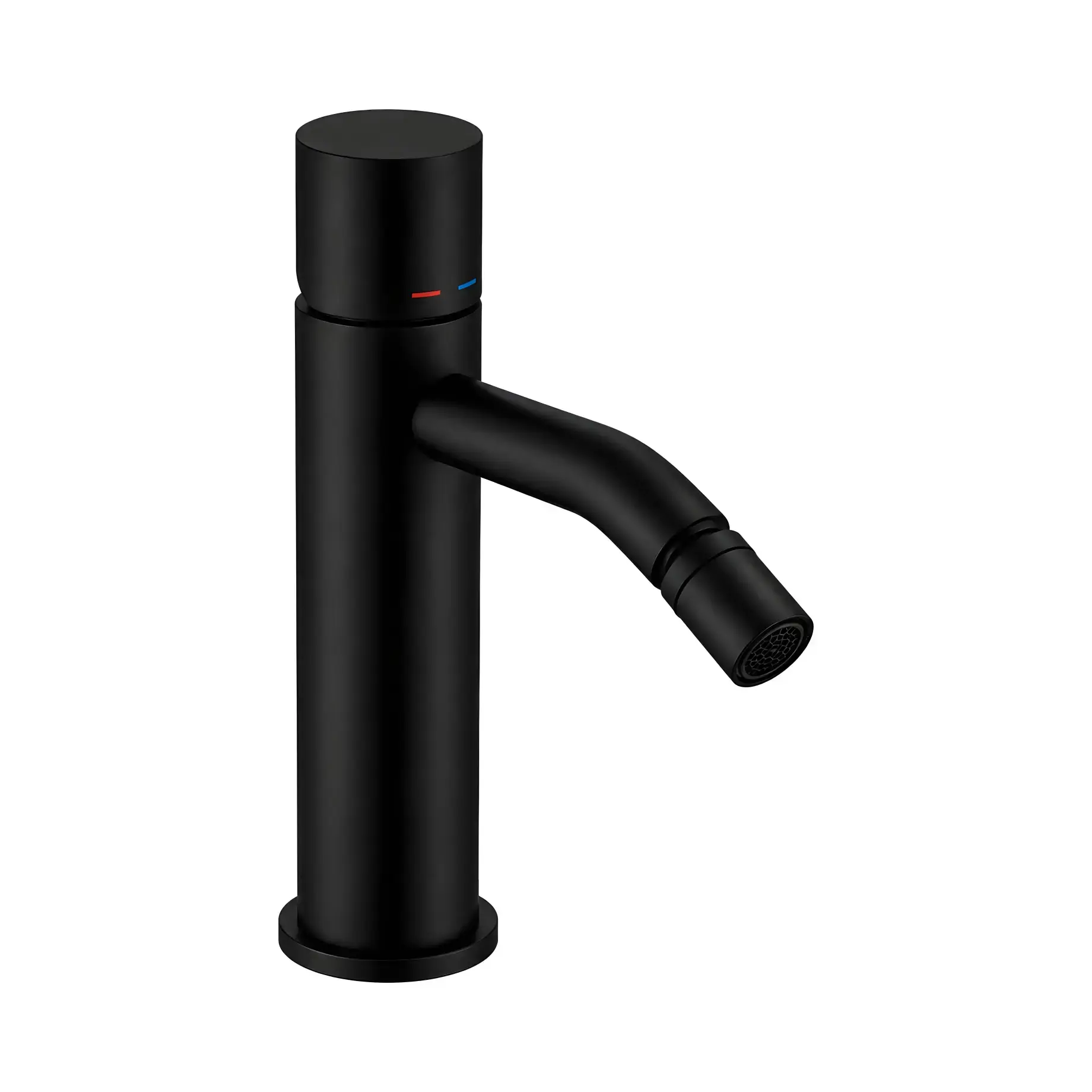 Змішувач для біде  Light без донного клапана Paffoni LIGX131NO Matt Black — вид на білому тлі