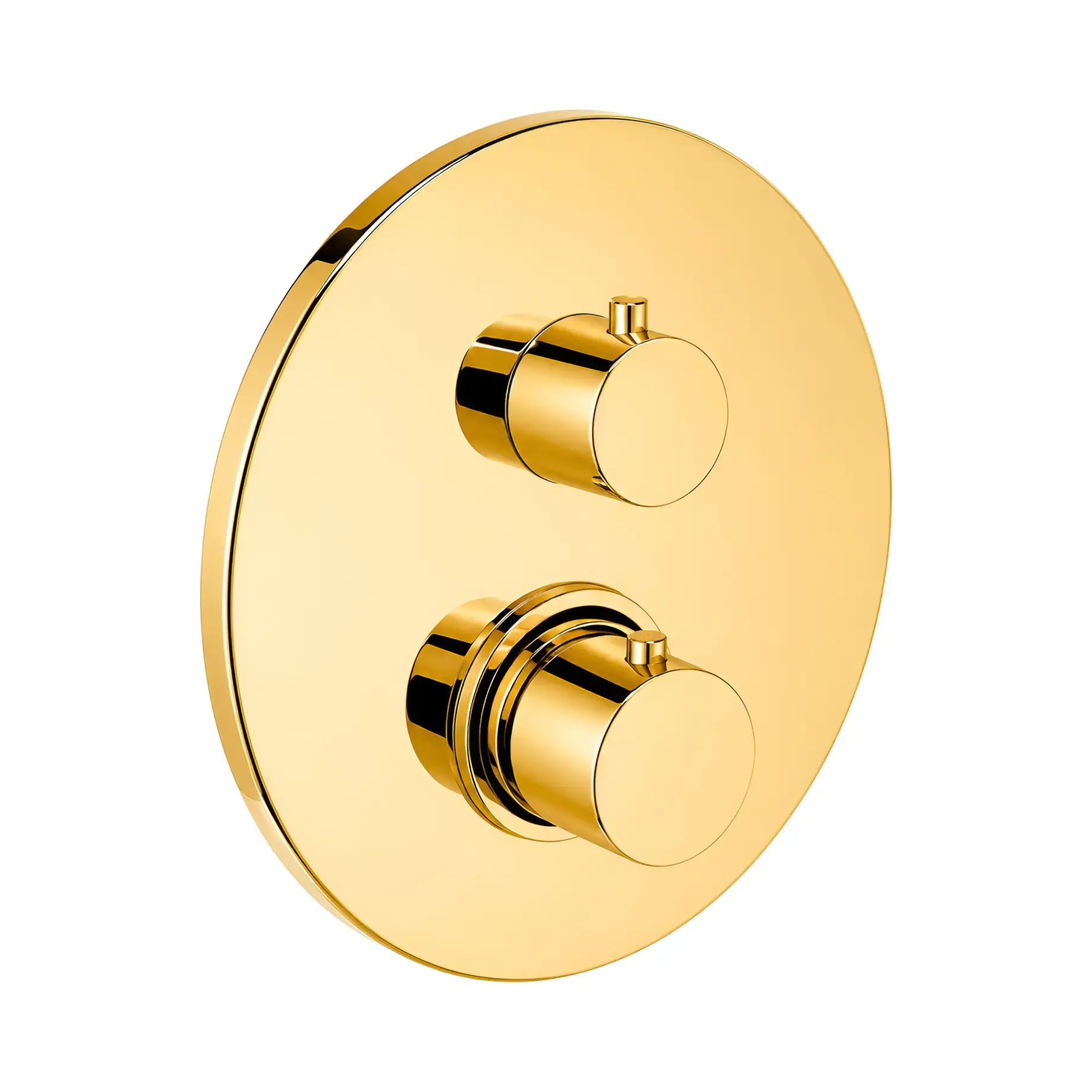 Термостат для душу Light Paffoni LIQ019HG Honey gold — вид на білому тлі