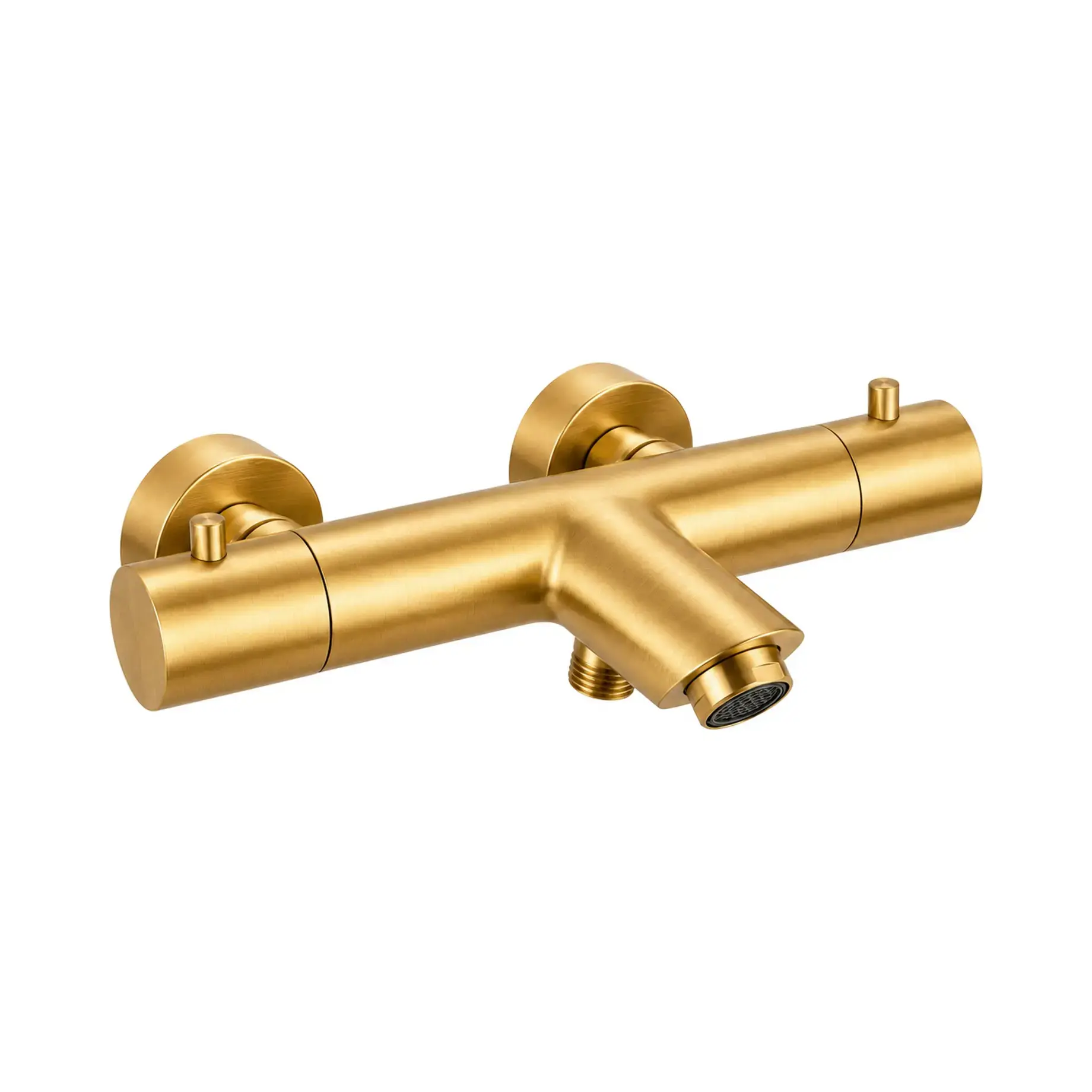 Термостат для ванни  Light Paffoni LIQ022HGSP Brushed honey gold — вид на білому тлі