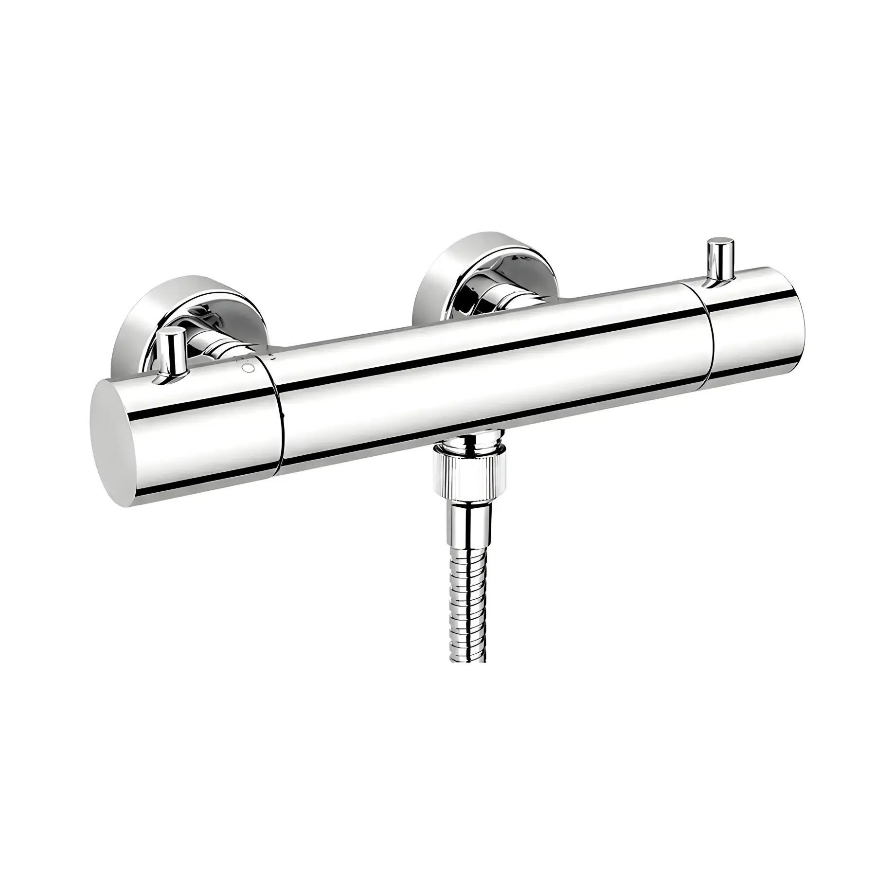 Термостат для душу ECO-STOP  Light Paffoni LIQ168ECR Chrome — вид на білому тлі
