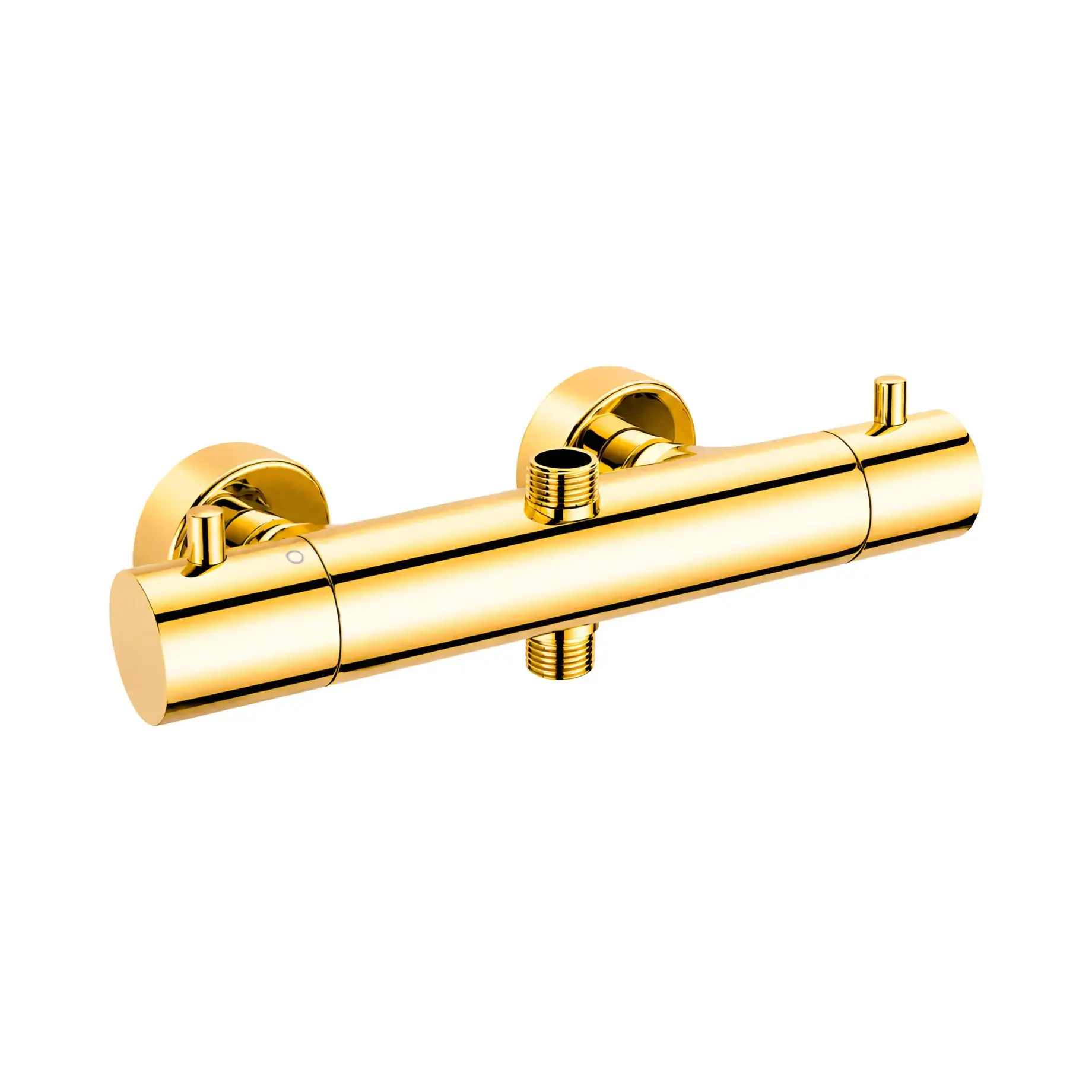 Термостат для душу Light Paffoni LIQ169HG Honey gold — вид на білому тлі
