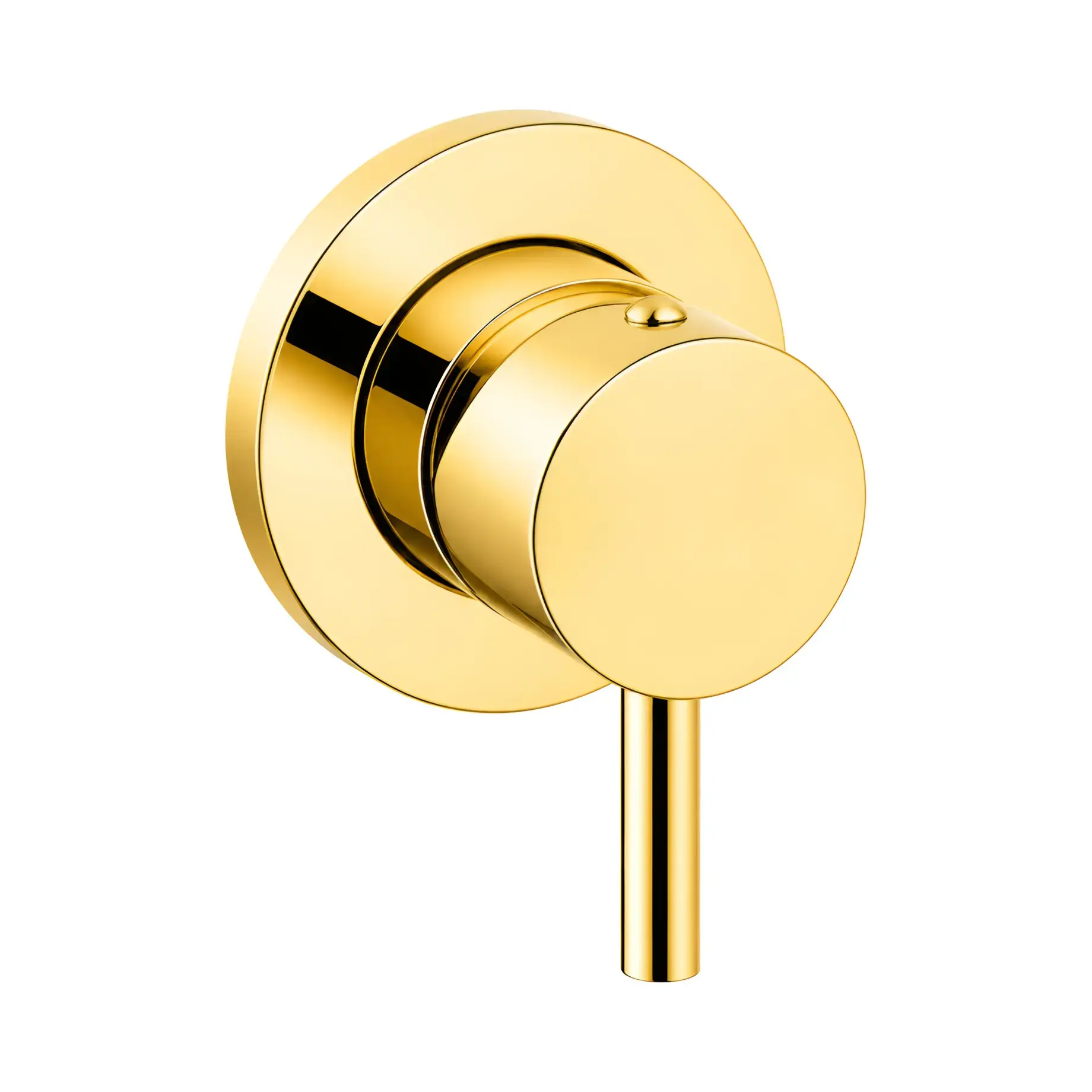 Змішувач для душу Light Ø70 мм Paffoni ZDEV118HG70-LIG Honey gold — вид на білому тлі