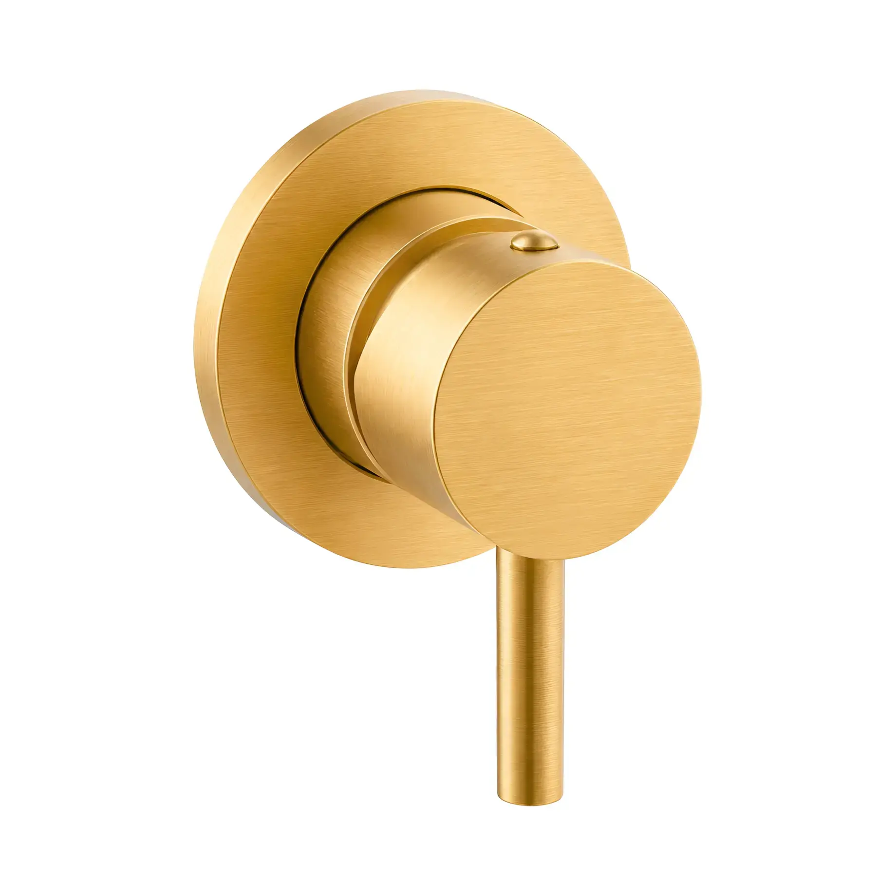 Змішувач для душу Light Ø70 мм Paffoni ZDEV118HGSP70-LIG Brushed honey gold — вид на білому тлі