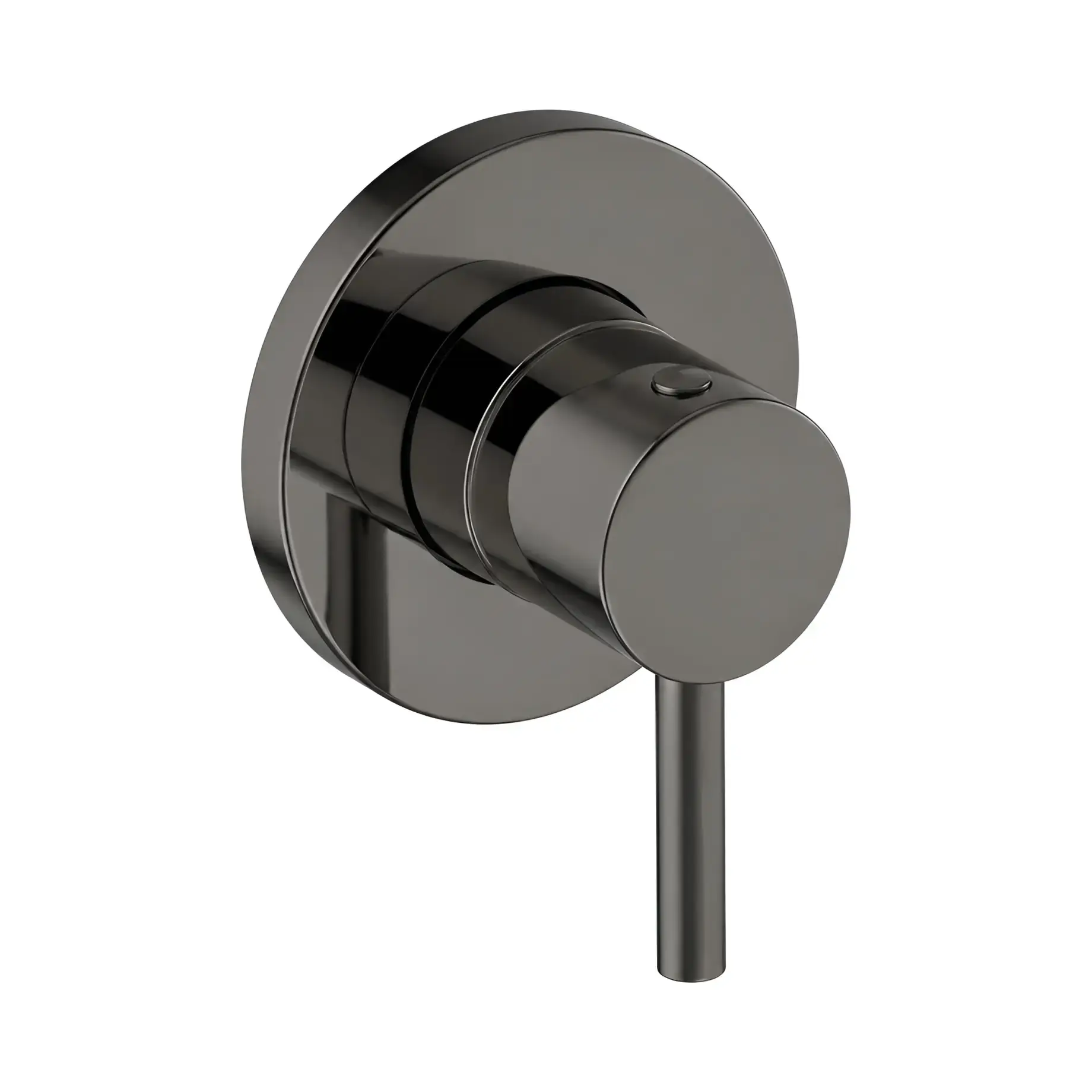 Переключатель режимов для смесителя Light Ø70 мм Paffoni ZDEV118NKN70-LIG Black Nickel — вид на белом фоне
