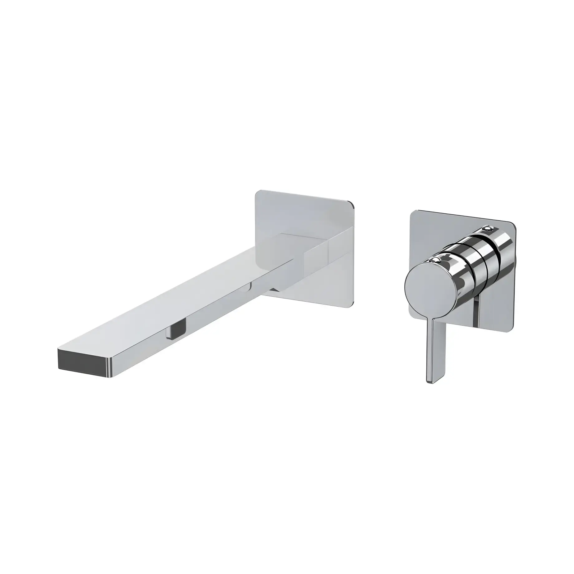 Змішувач для раковини настінний  Rock вилив 240 мм Paffoni RO106CR70 Chrome — вид на білому тлі