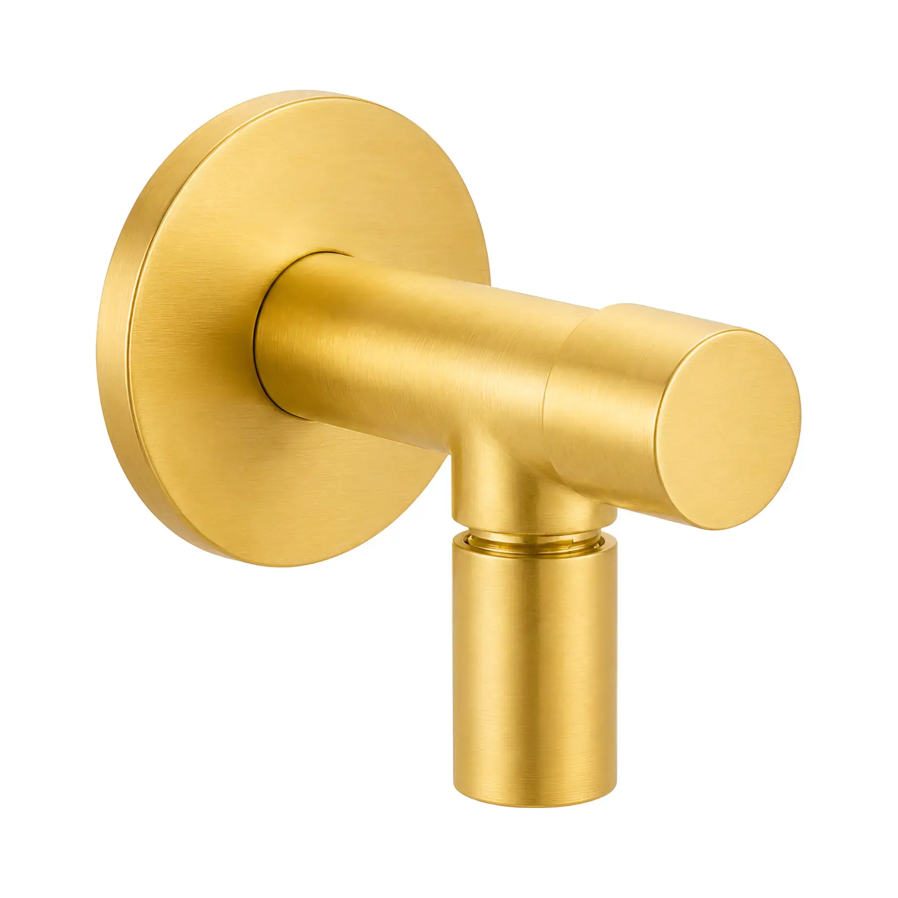 Вентиль кутовий Paffoni ZACC204HGSP Brushed honey gold — вид на білому тлі