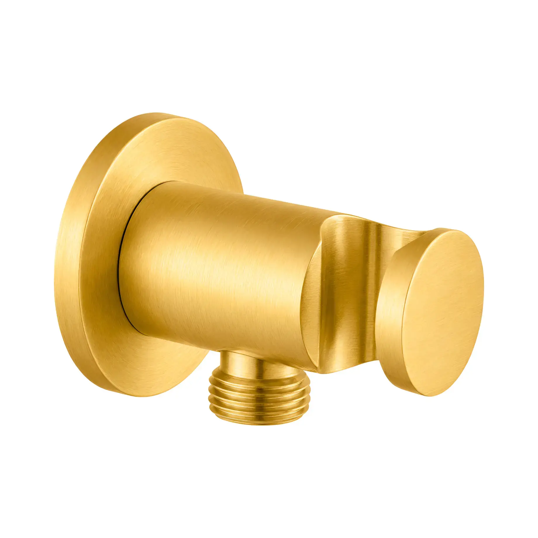 Шлангове приєднання з тримачем Paffoni ZSUP031HGSP Brushed honey gold — вид на білому тлі