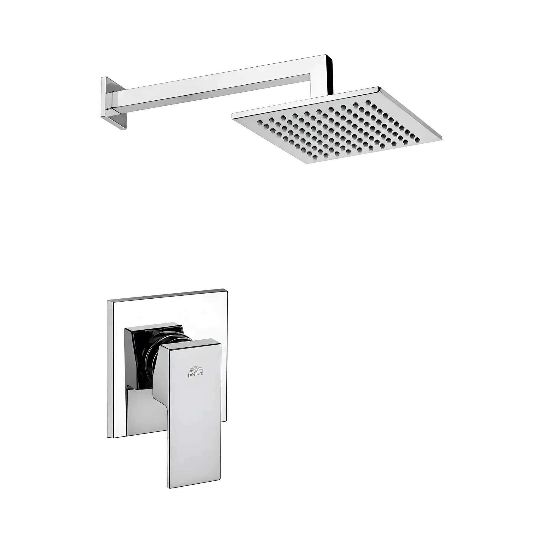 Душова система Shower на 1 споживача Paffoni KITEL010CR/M Chrome — вид на білому тлі