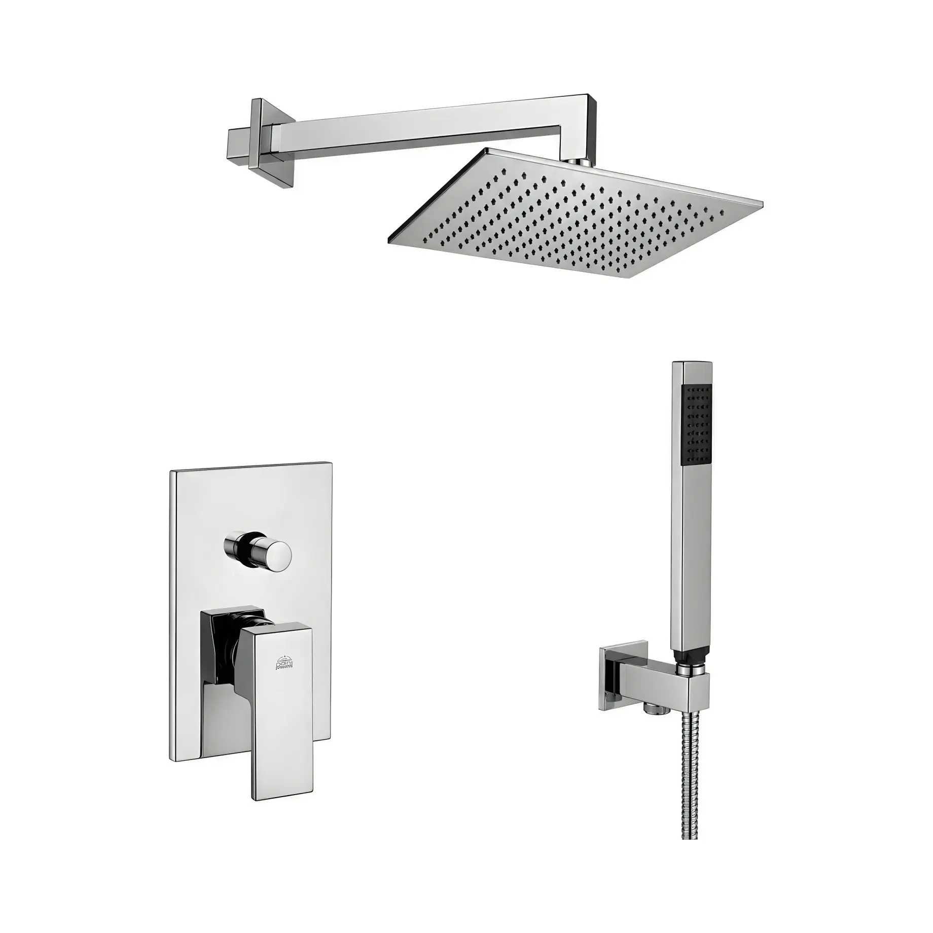 Душова система прихованого монтажу Shower Paffoni KITEL015CR300 — вид на білому тлі