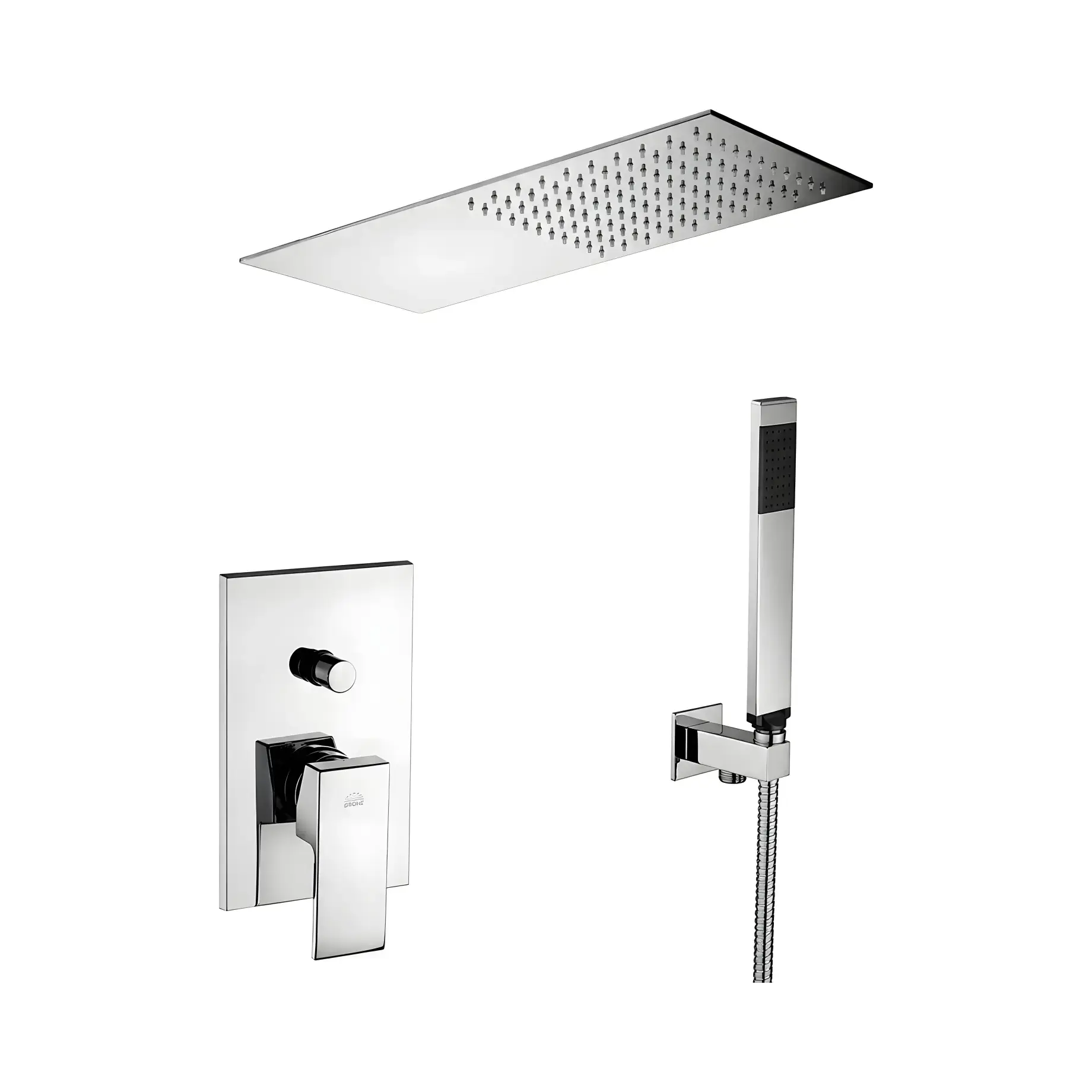 Душова система прихованого монтажу Shower Paffoni KITEL015CR500х220 — вид на білому тлі