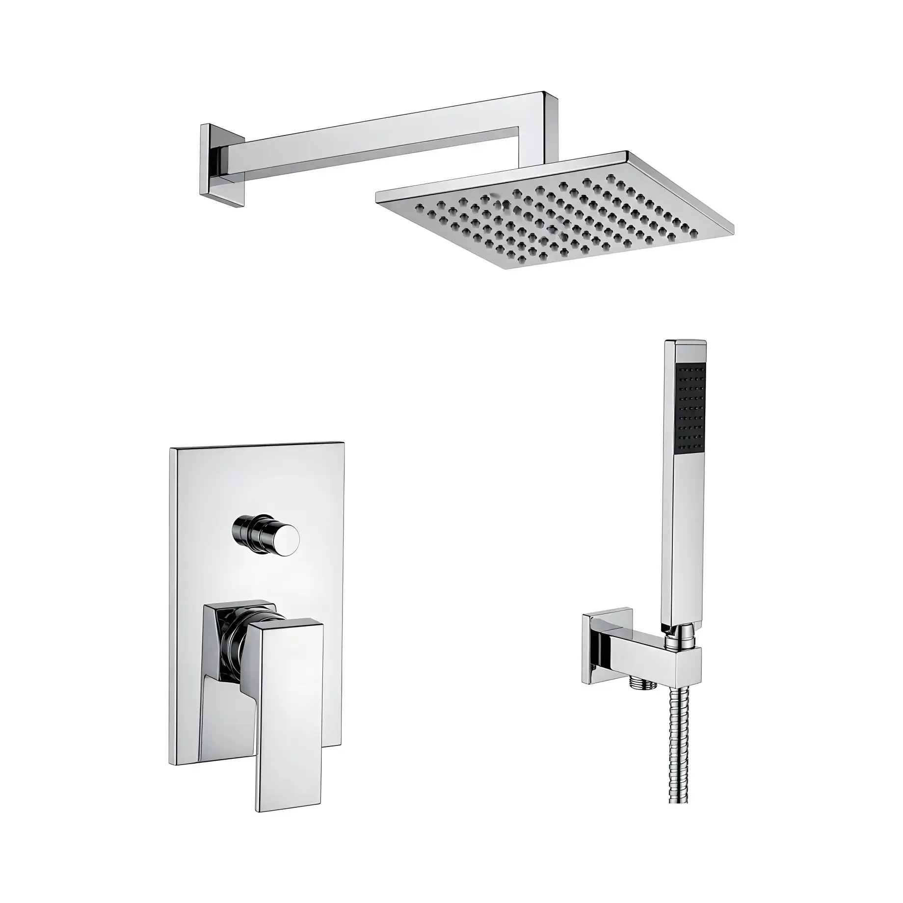 Душова система прихованого монтажу Shower Paffoni KITEL015CR/M — вид на білому тлі