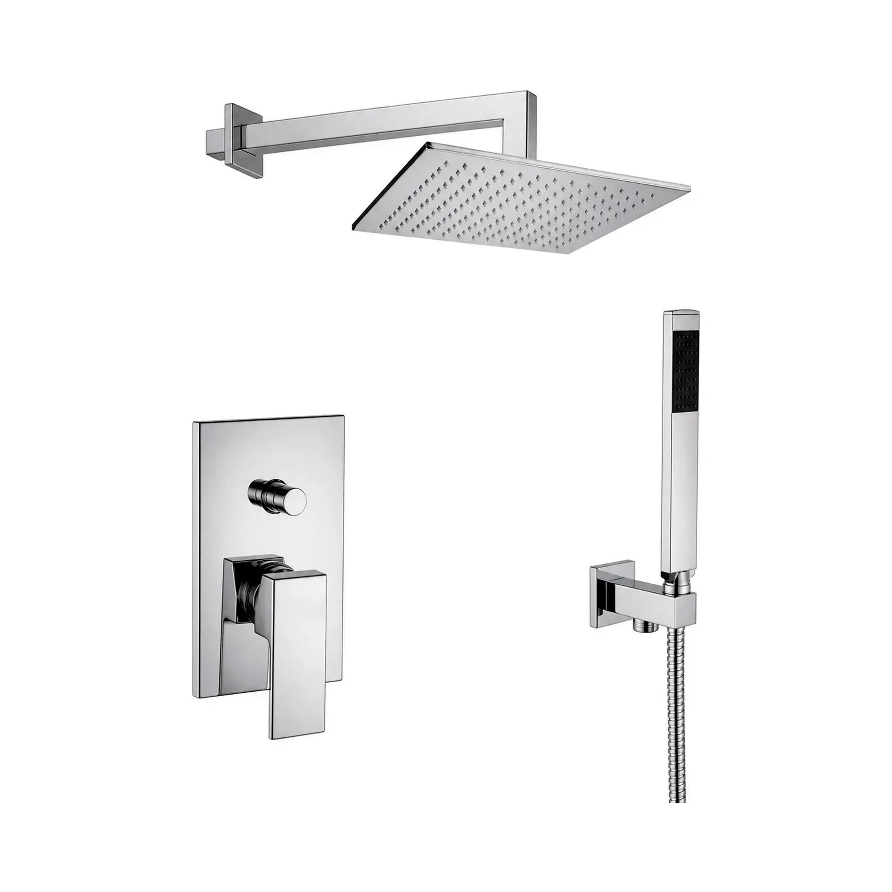 Душова система прихованого монтажу Shower Paffoni KITEL015CR/M300 Chrome — вид на білому тлі