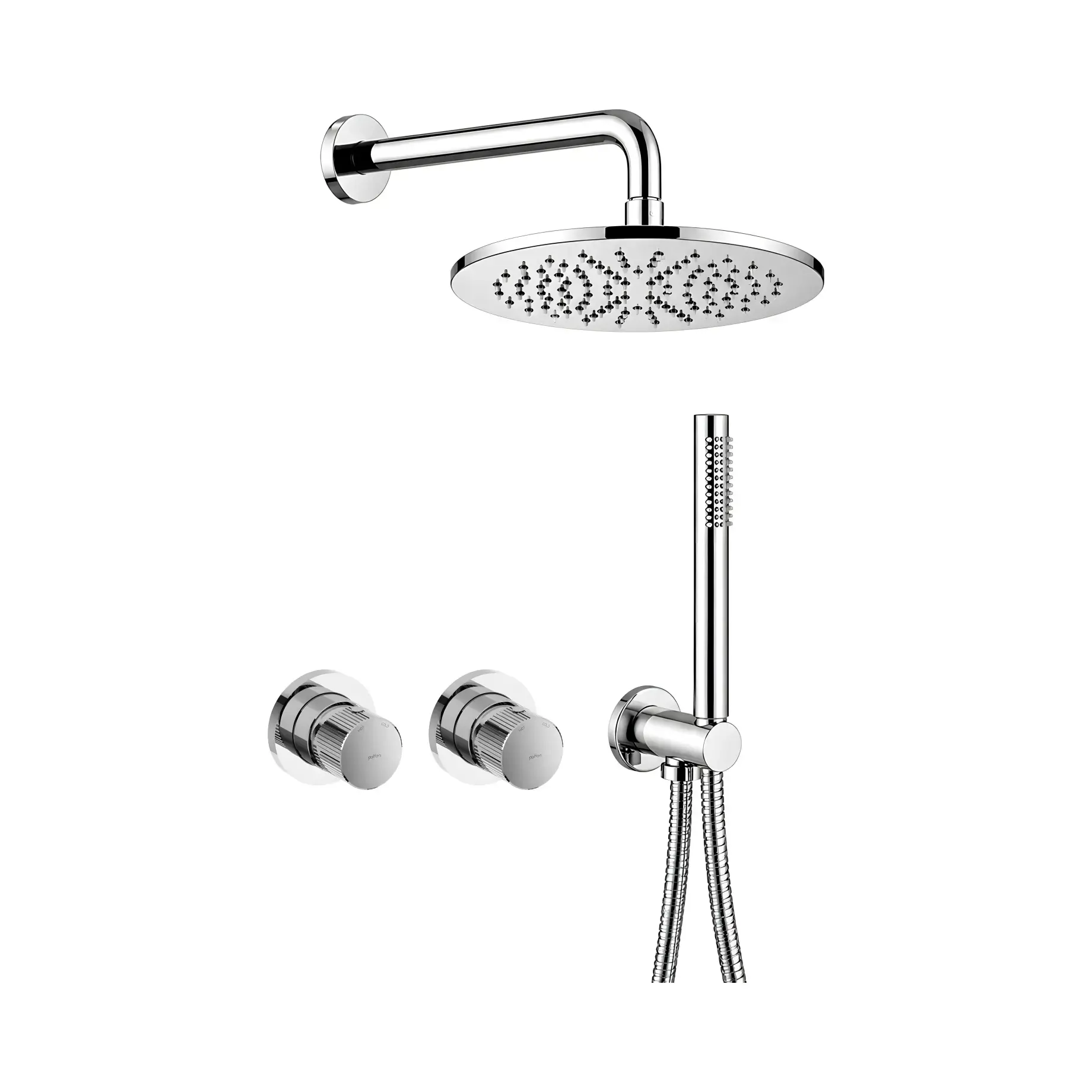 Комплект душової системи Shower Paffoni KITJO010CR Chrome — вид на білому тлі