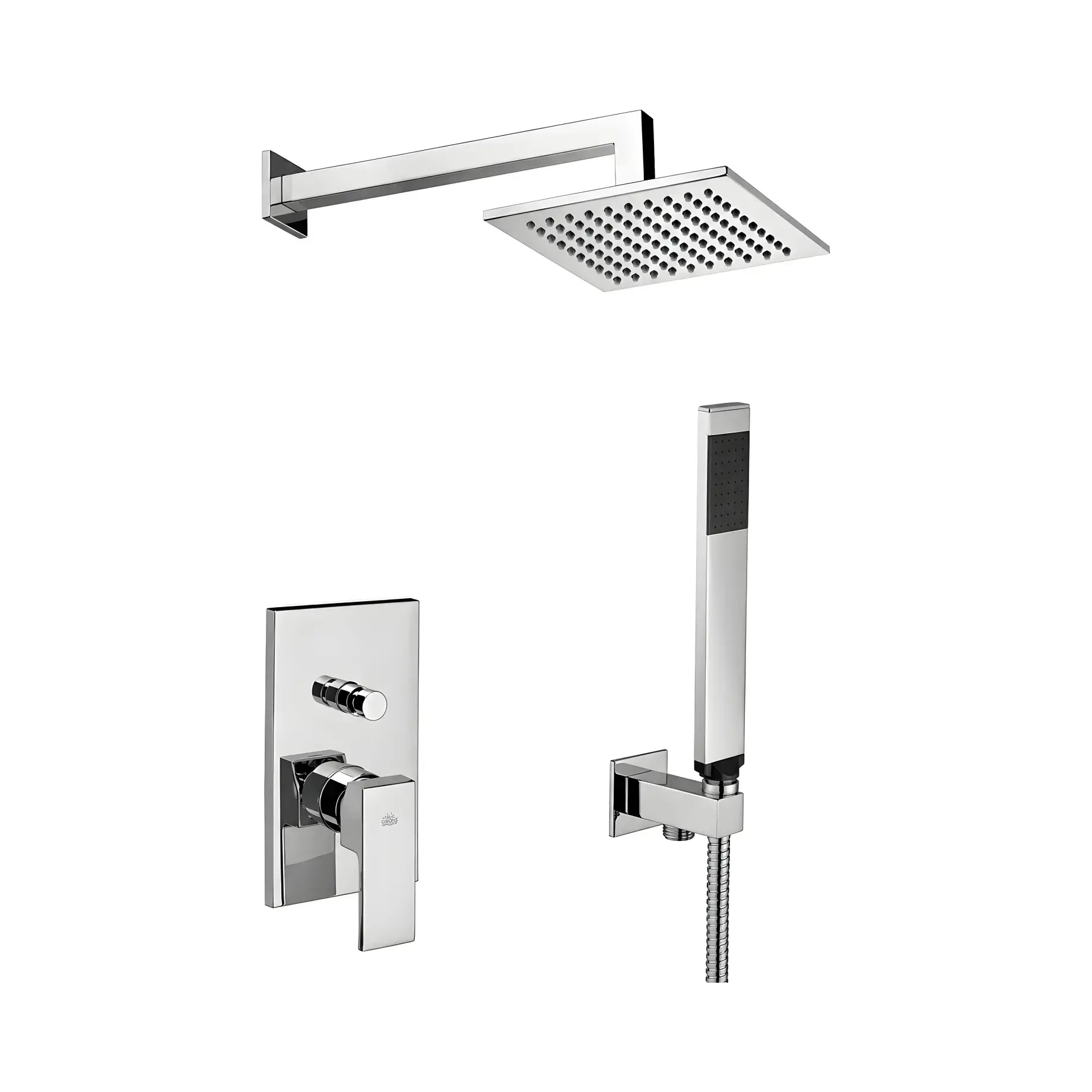 Душова система прихованого монтажу Level Shower Paffoni KITLES015CR — вид на білому тлі