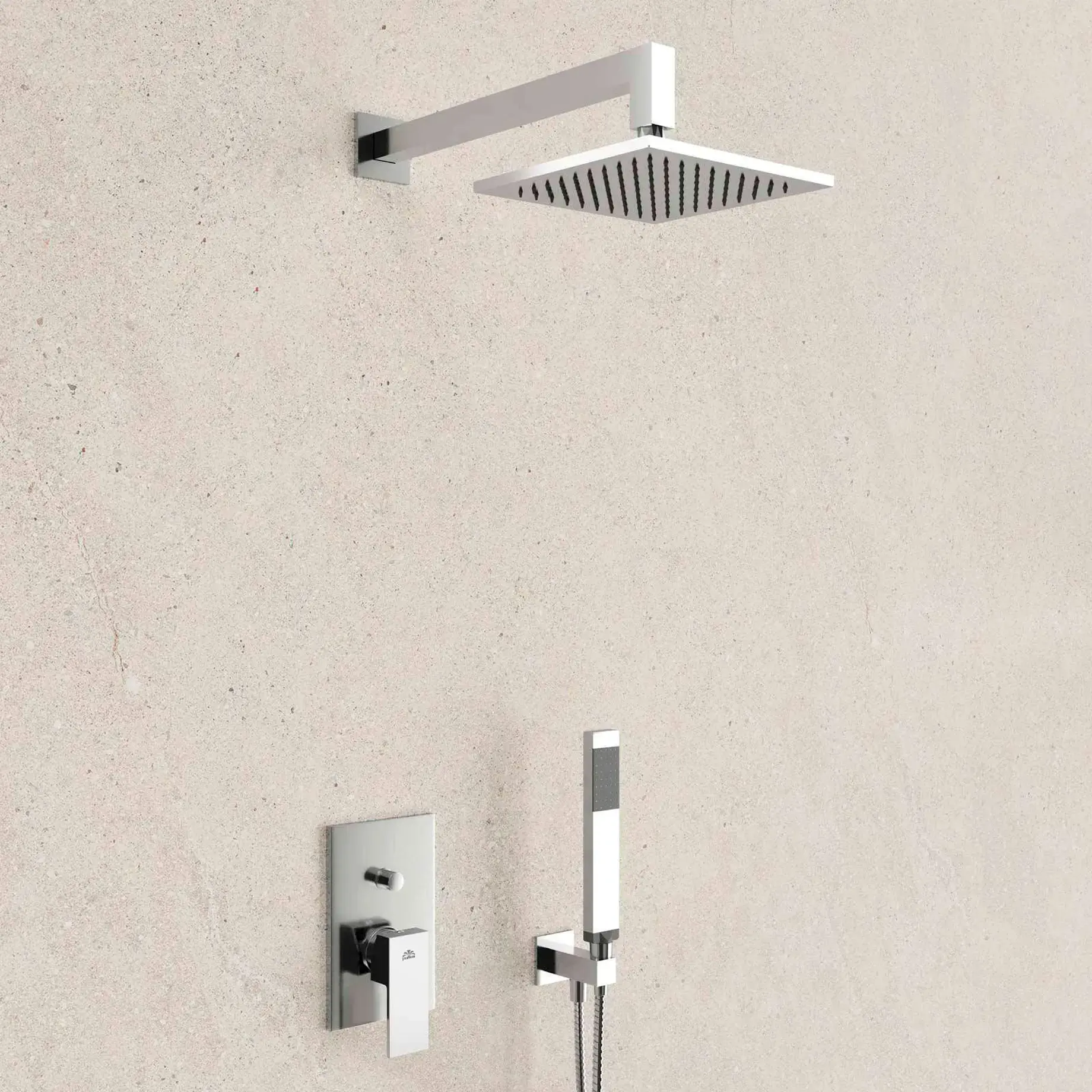 Душова система прихованого монтажу Level Shower Paffoni KITLES015CR — вид спереду