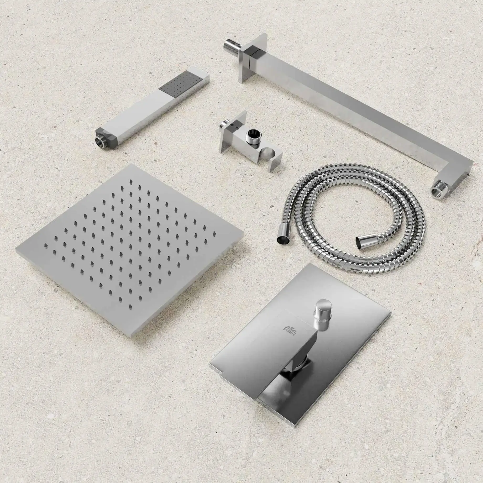 Душова система прихованого монтажу Level Shower Paffoni KITLES015CR — бічний ракурс