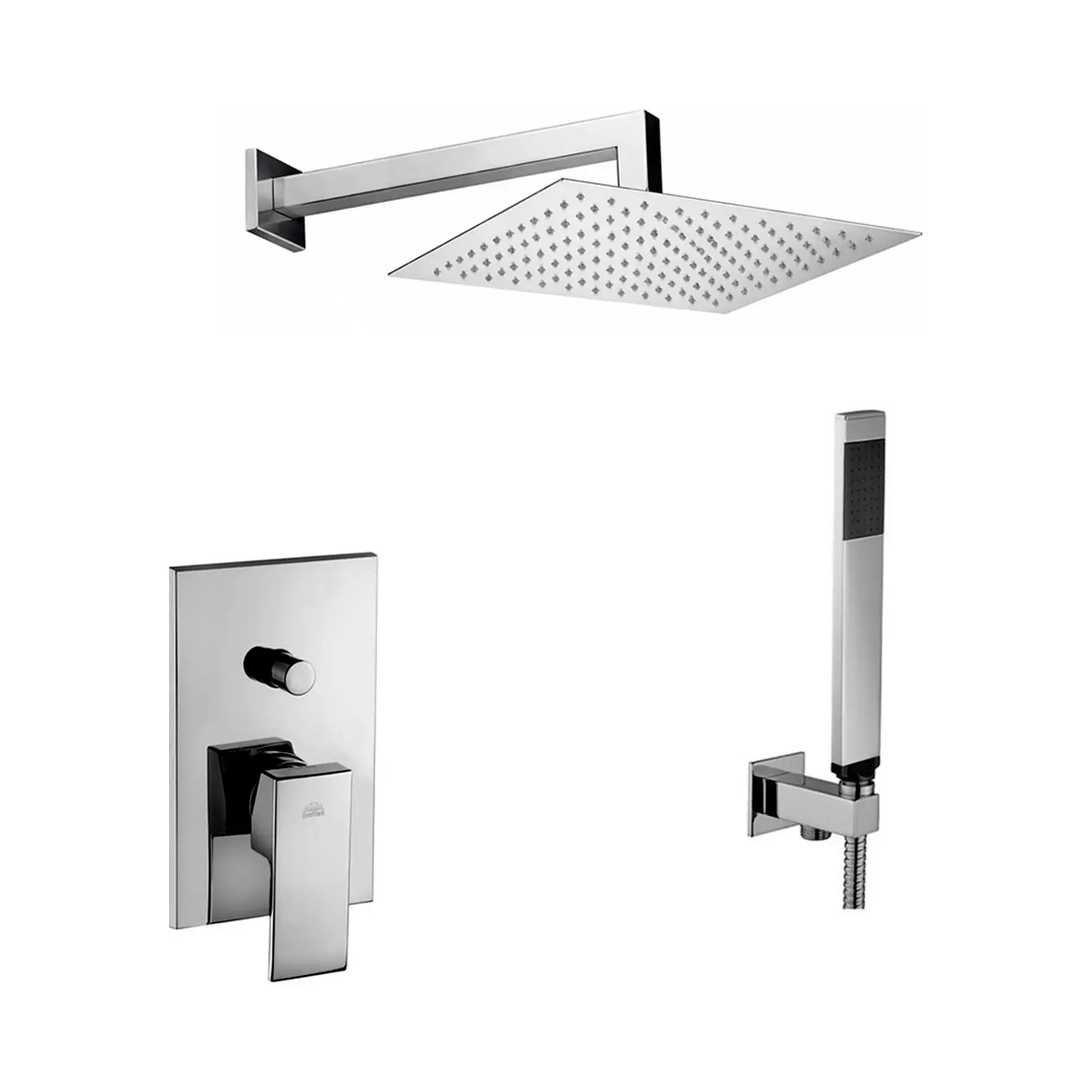 Душова система прихованого монтажу Shower Paffoni KITLES015ZSOF095CR — вид на білому тлі