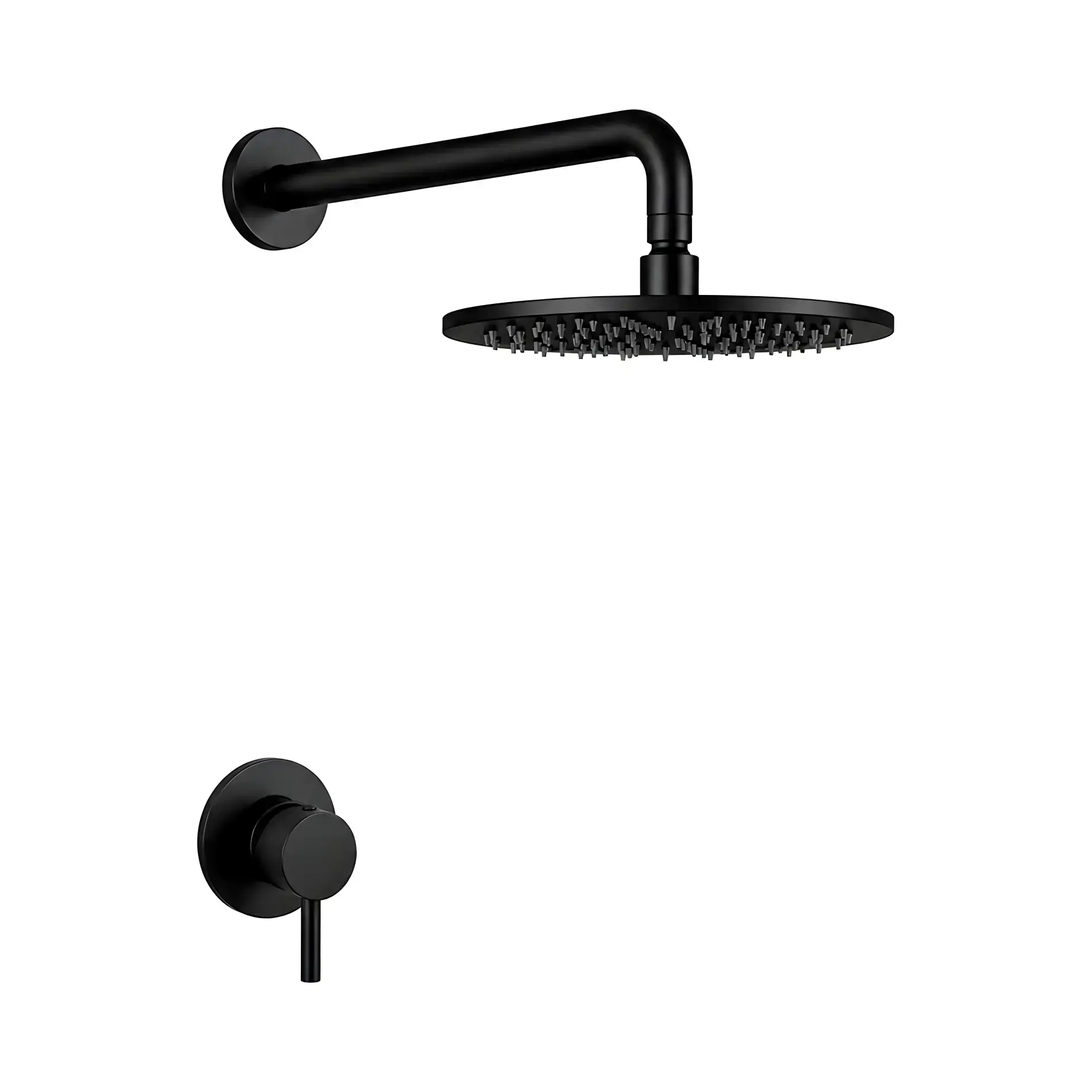 Душова система Shower на 1 споживача Paffoni KITLIG011NO Matt Black — вид на білому тлі
