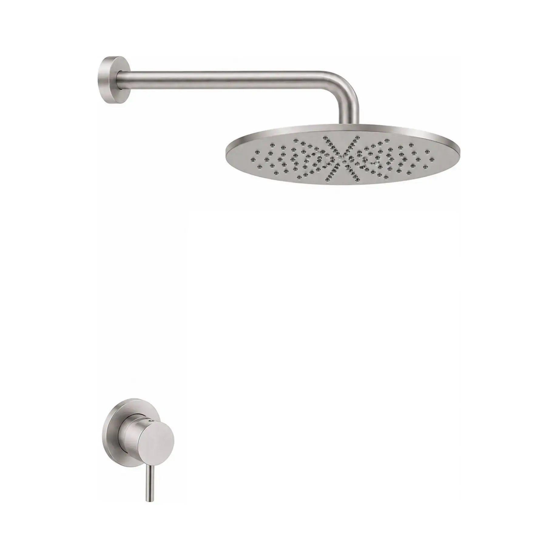 Душова система Shower на 1 споживача Paffoni KITLIG011ST Steel looking — вид на білому тлі