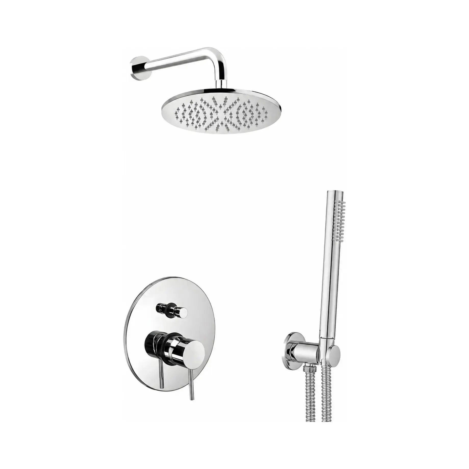 Комплект душової системи Shower Paffoni KITLIG015CR — вид на білому тлі