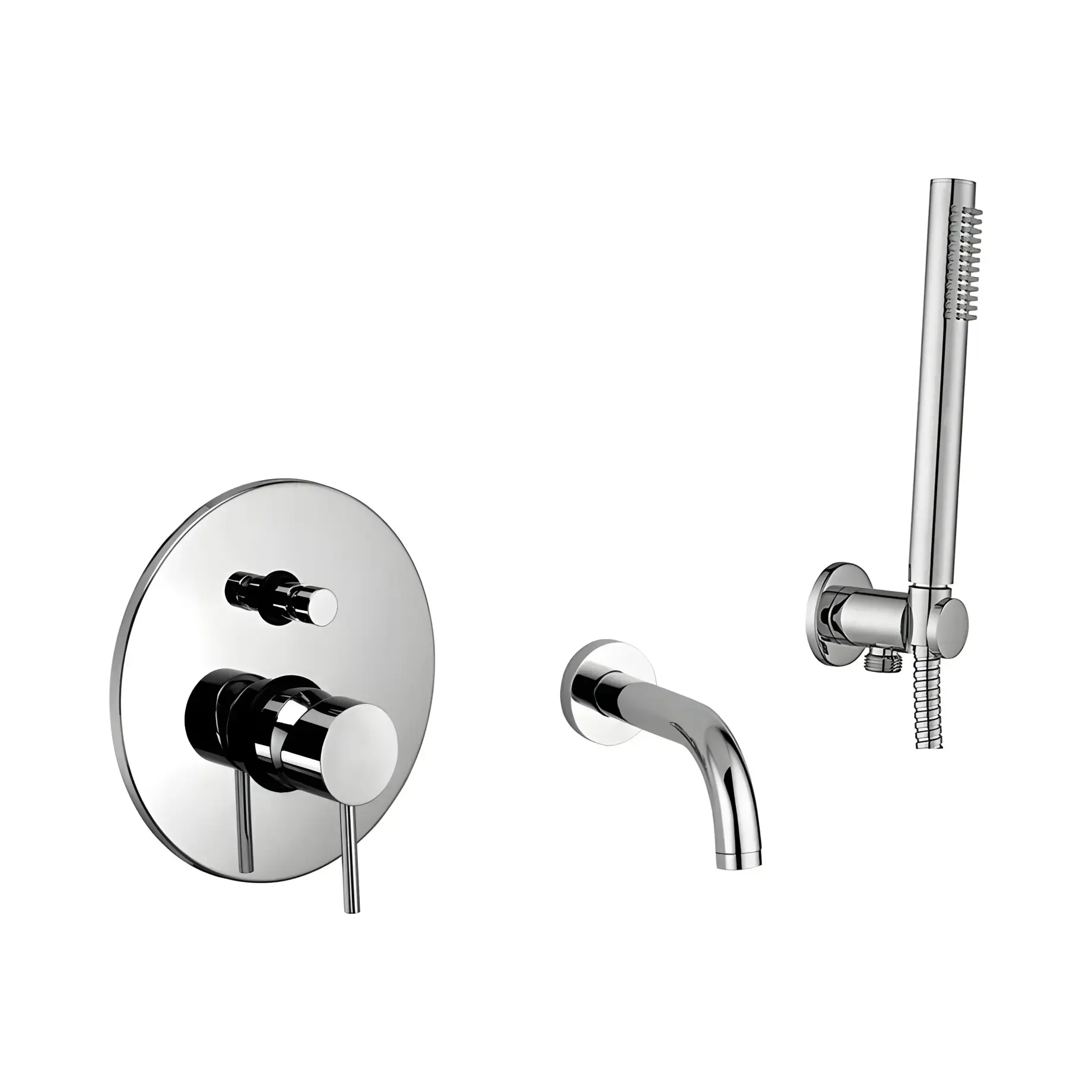 Система прихованого монтажу для ванни та душу Shower Paffoni KITLIG015CR245 — вид на білому тлі