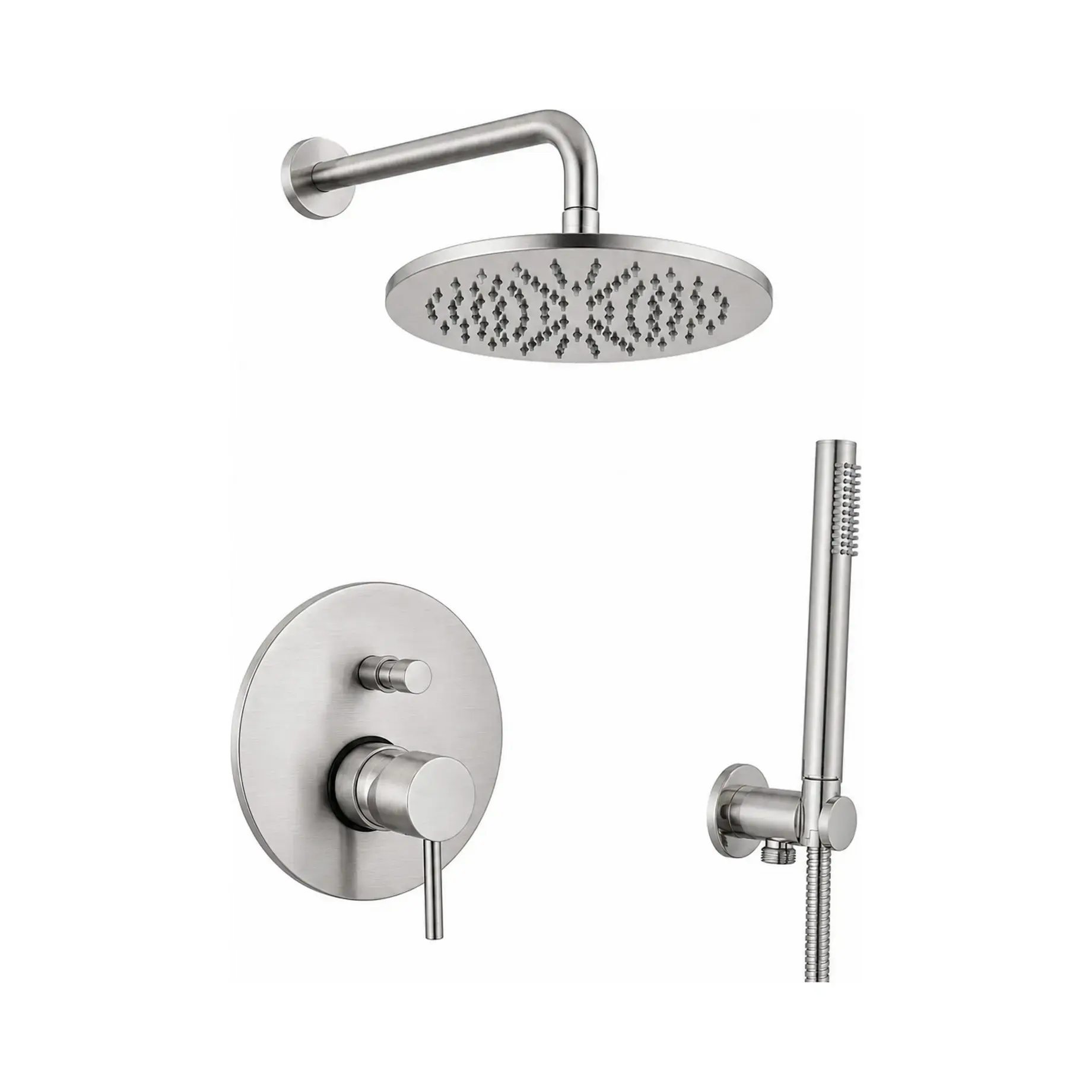 Душова система прихованого монтажу Shower Paffoni KITLIG015ST300 — вид на білому тлі
