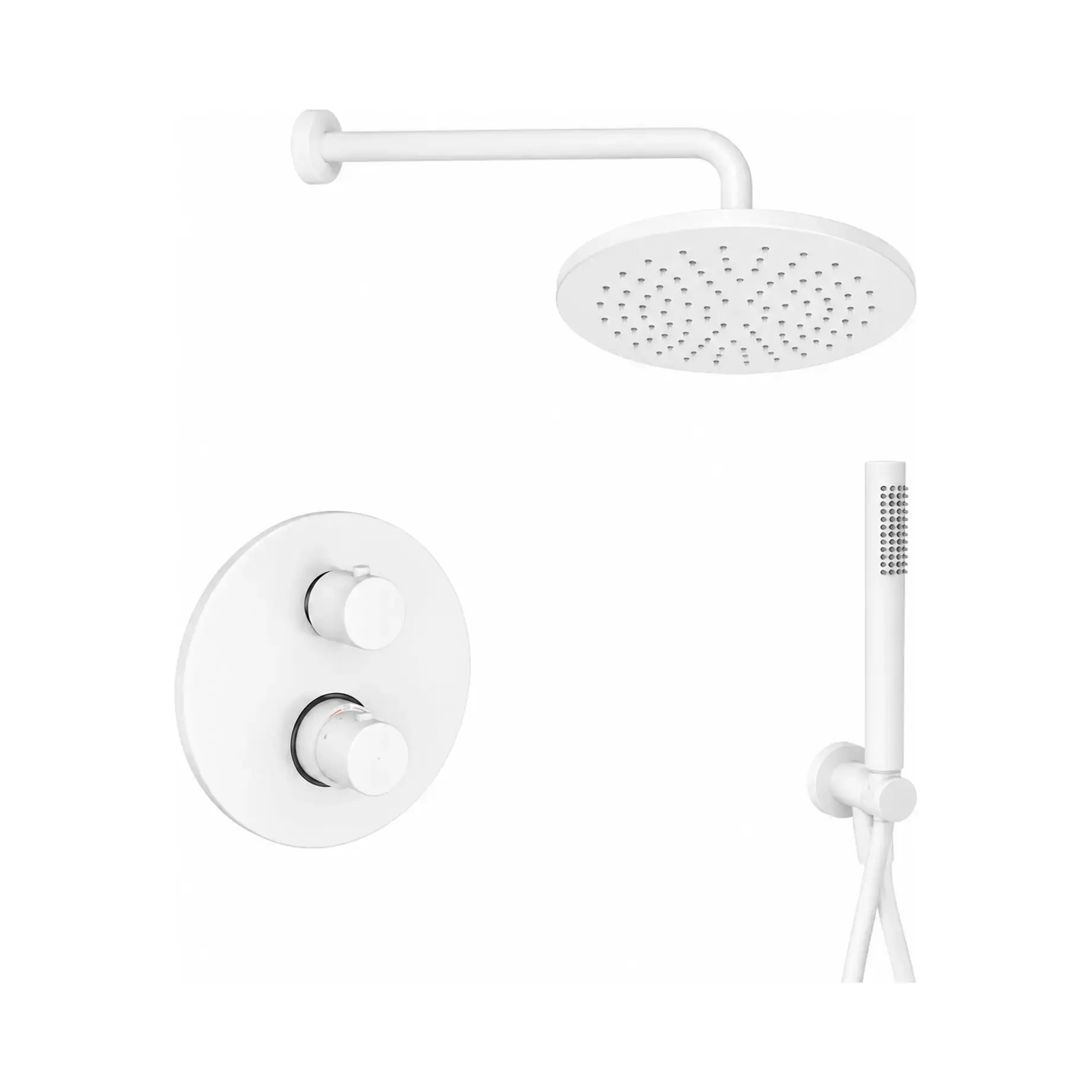 Душова система прихованого монтажу з термостатом Shower Paffoni KITLIQ018BO — вид на білому тлі