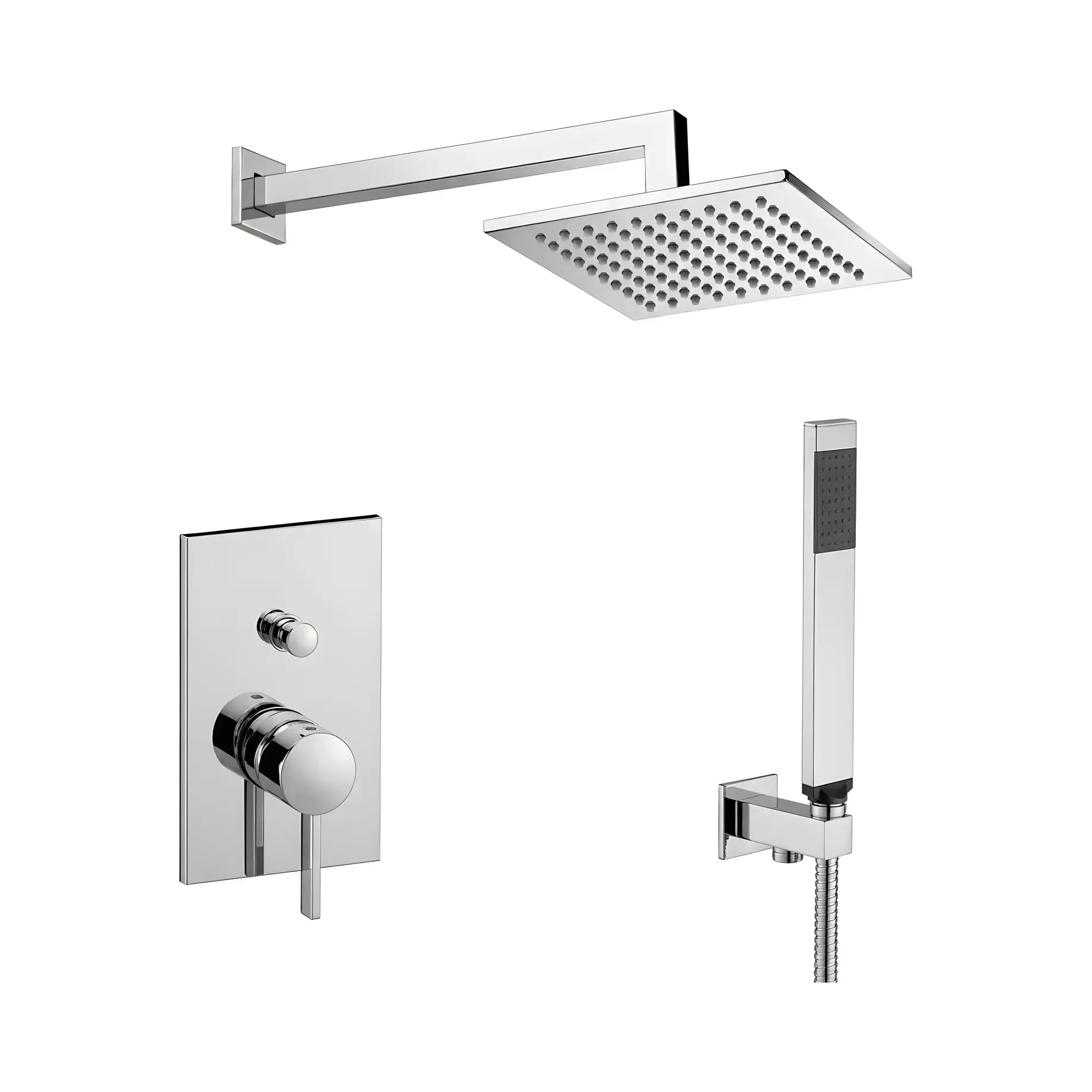 Душова система прихованого монтажу Shower Paffoni KITRO015CR200 — вид на білому тлі