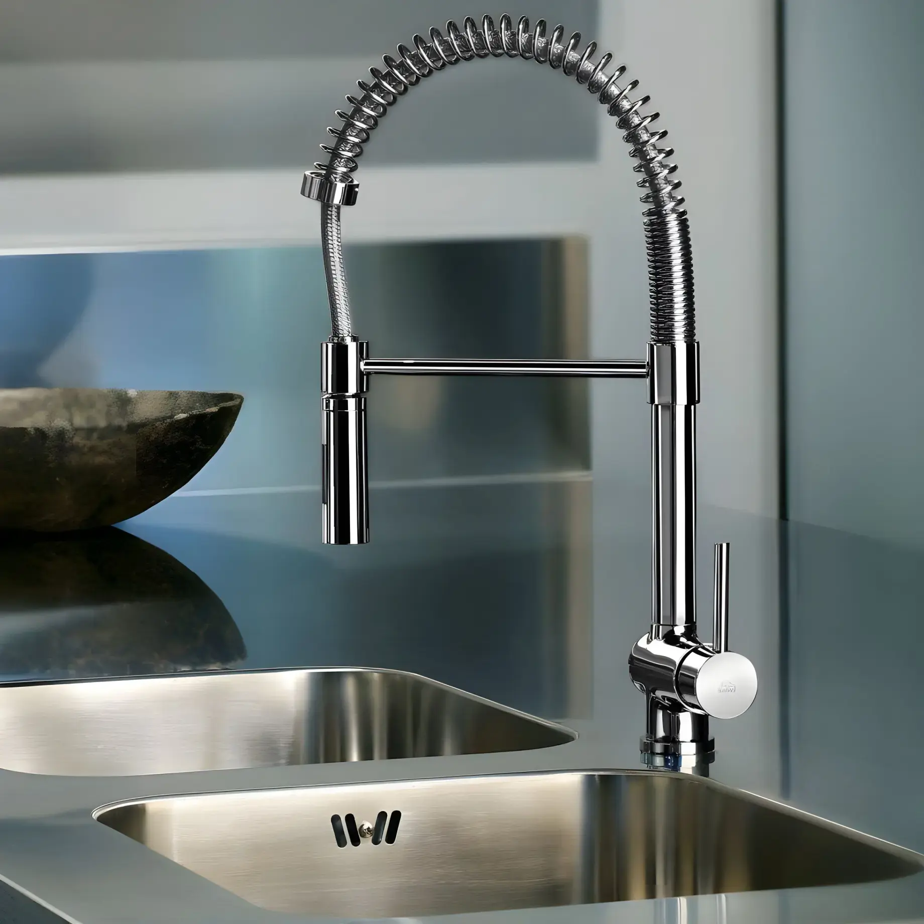 Смеситель для кухни с поворотным изливом Stick Paffoni SK179CR — вид сверху