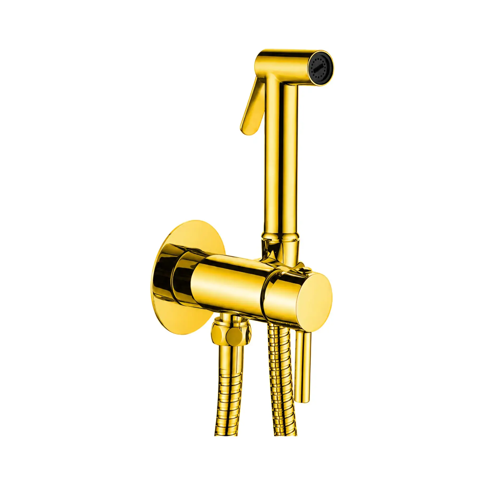 Гігієнічний душ Tweet Round Mix Paffoni ZDUP110HG Honey gold — вид на білому тлі